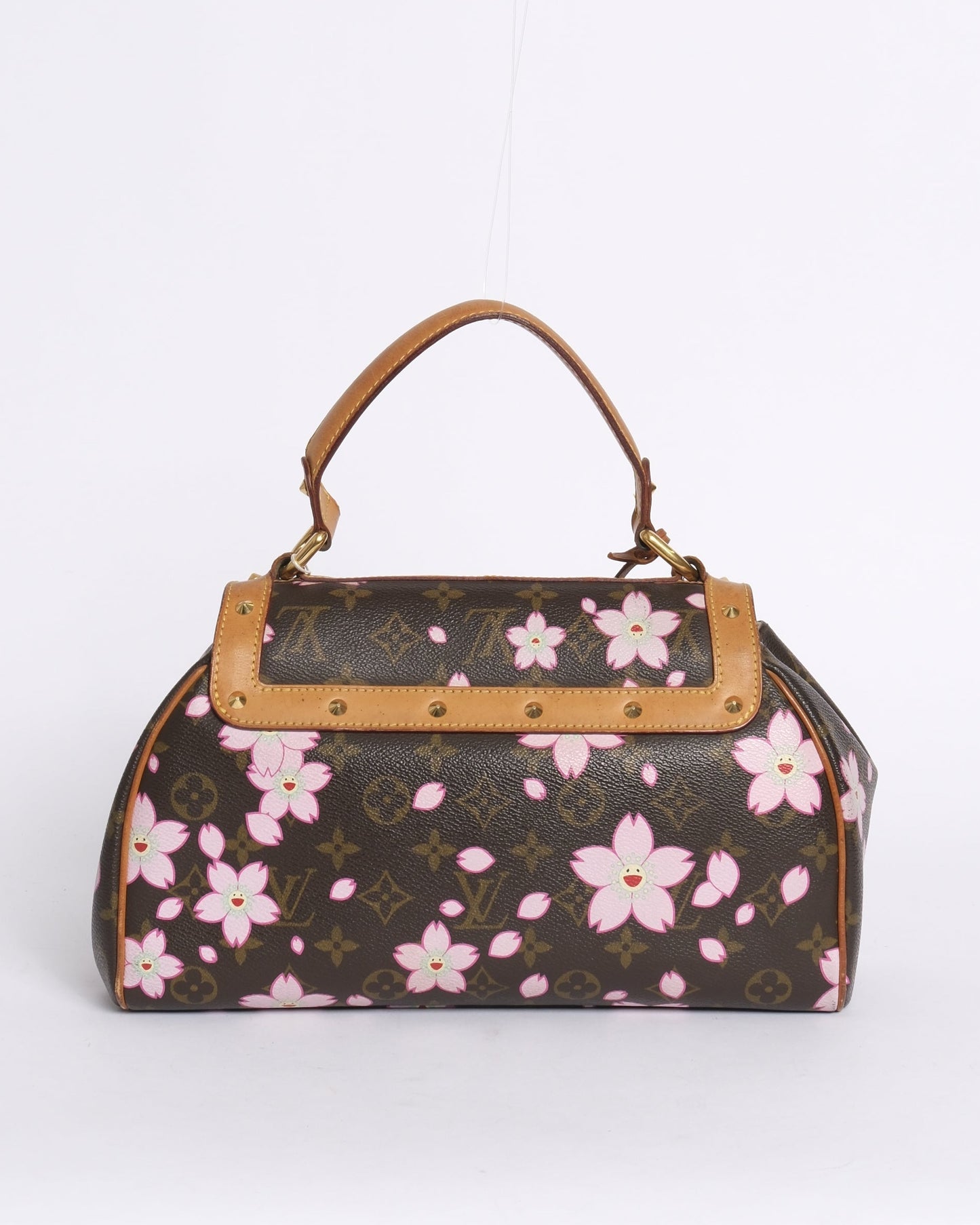 Louis Vuitton Brown Monogram Cherry Blossom Sac Retro Handbag