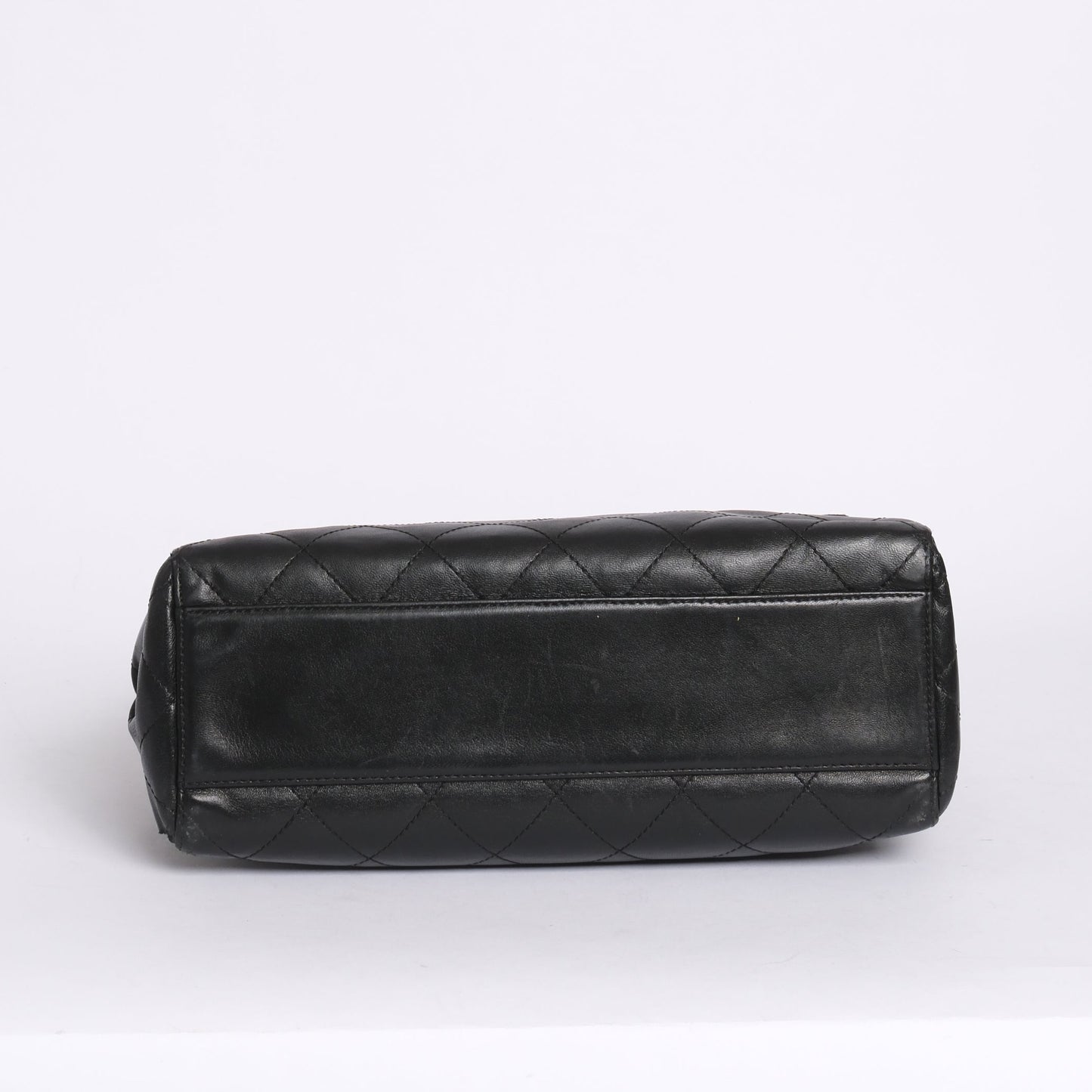 Chanel Black Lambskin Double Arc Handle Shoulder Bag
