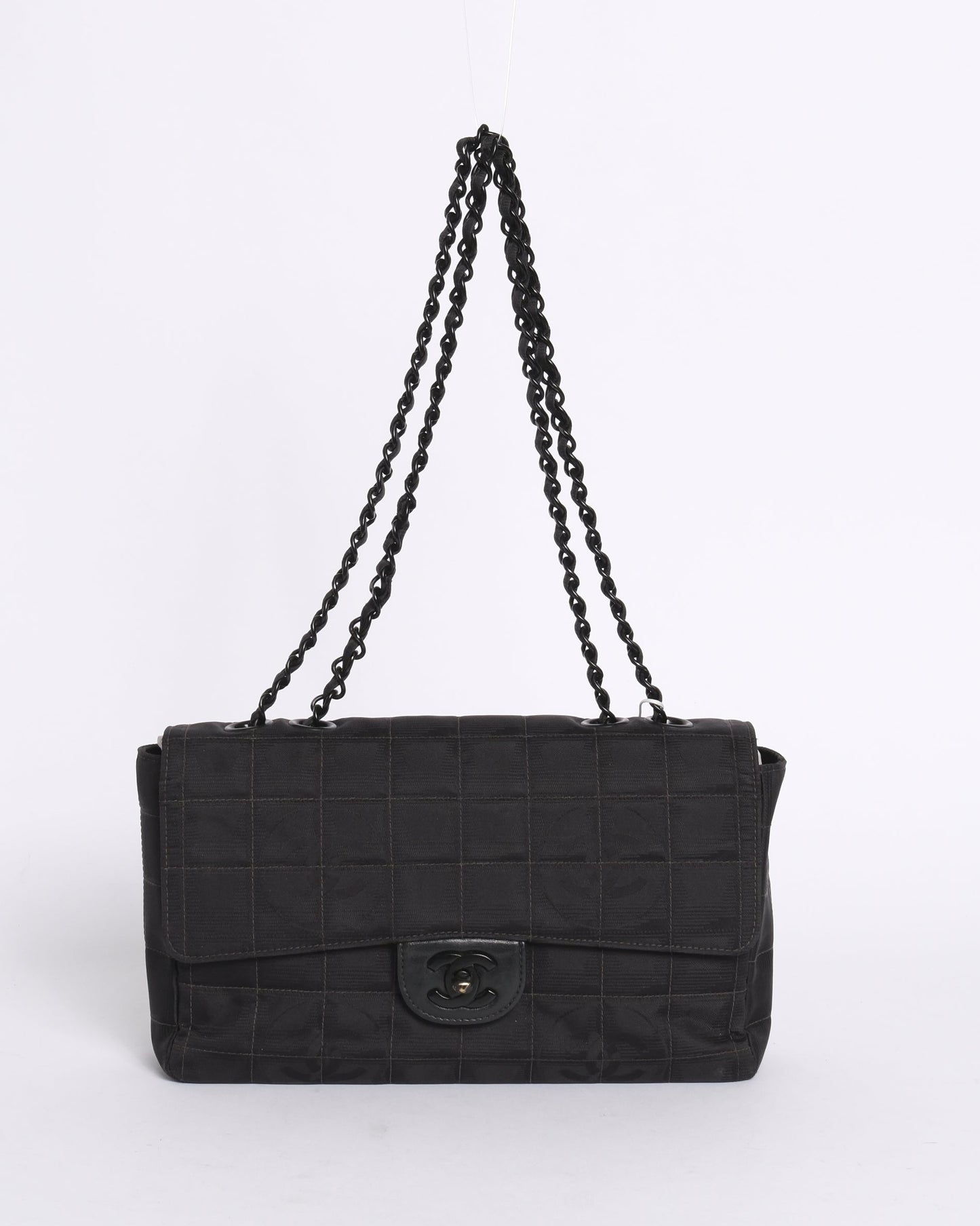 Chanel Black Travel Line Nylon Flap