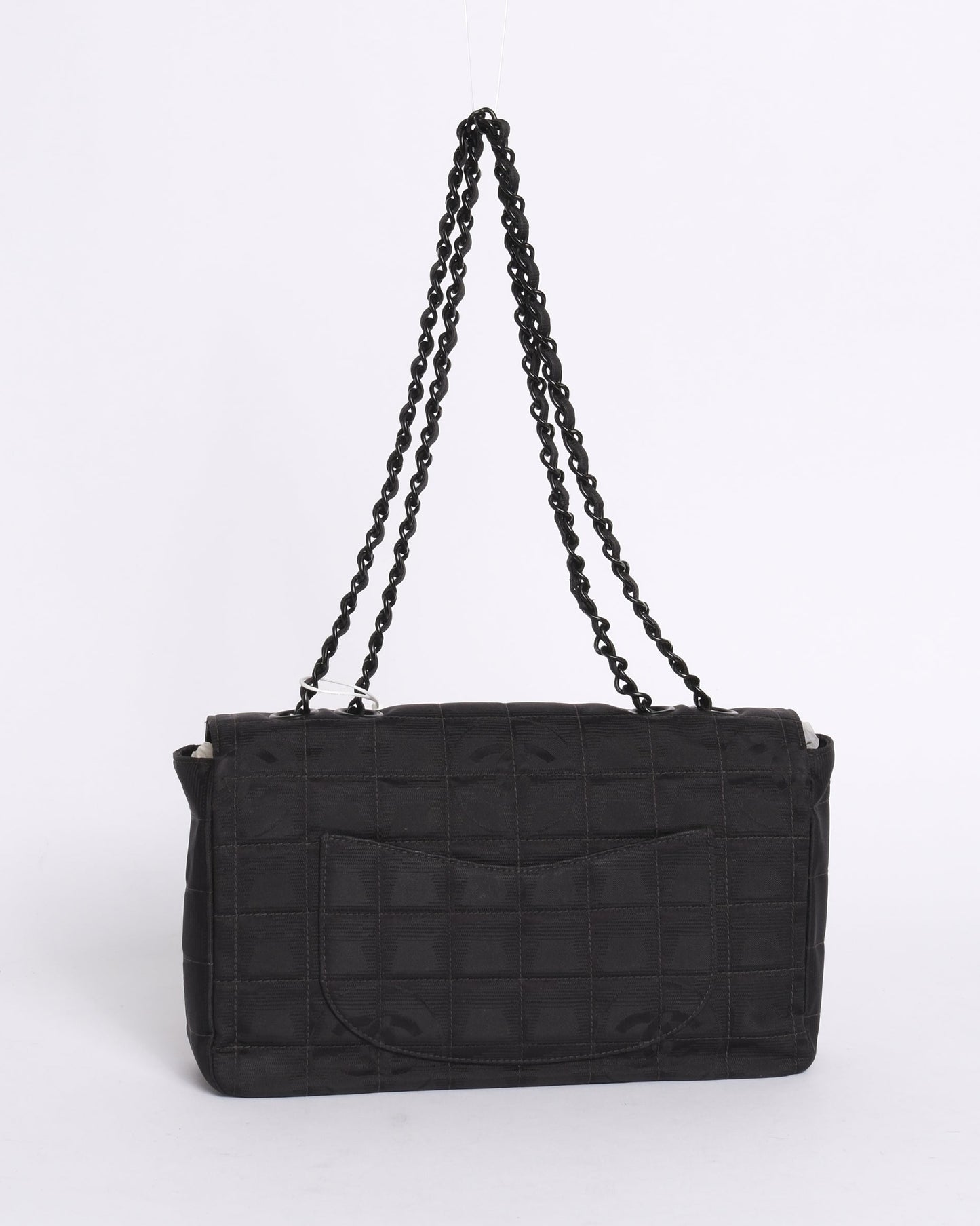 Chanel Black Travel Line Nylon Flap