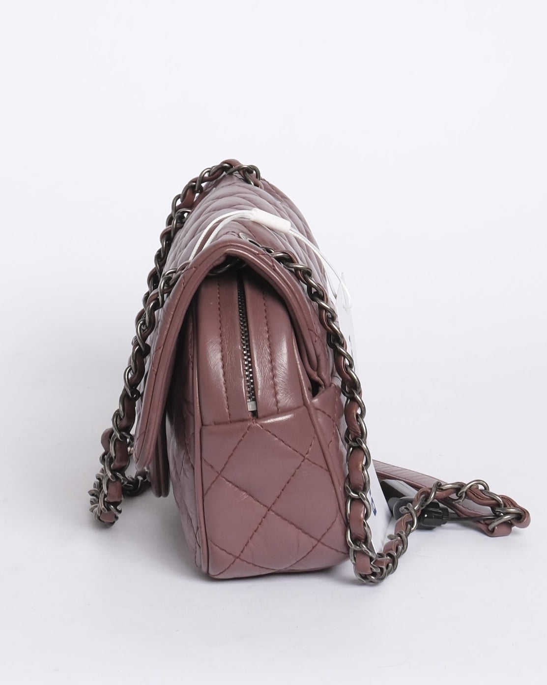 Chanel Mauve Lambskin Leather Quilted Mini Chain Shoulder Flap