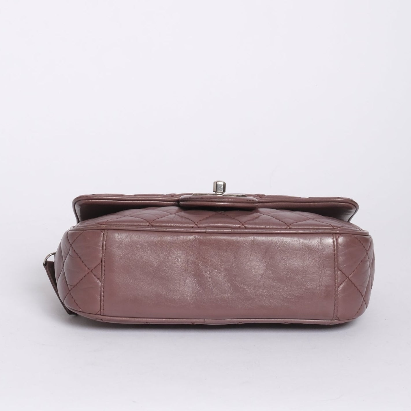 Chanel Mauve Lambskin Leather Quilted Mini Chain Shoulder Flap