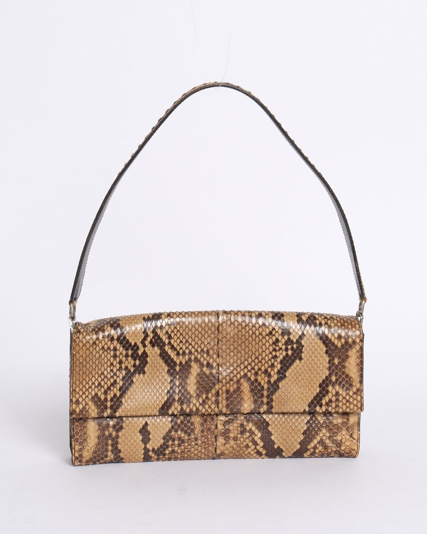 Prada Brown Python Leather Shoulder Bag