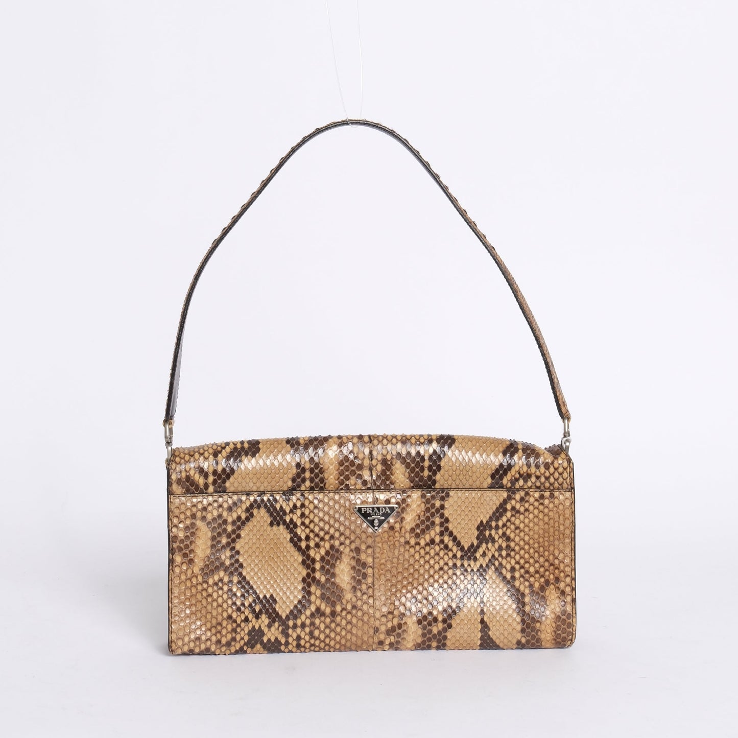 Prada Brown Python Leather Shoulder Bag