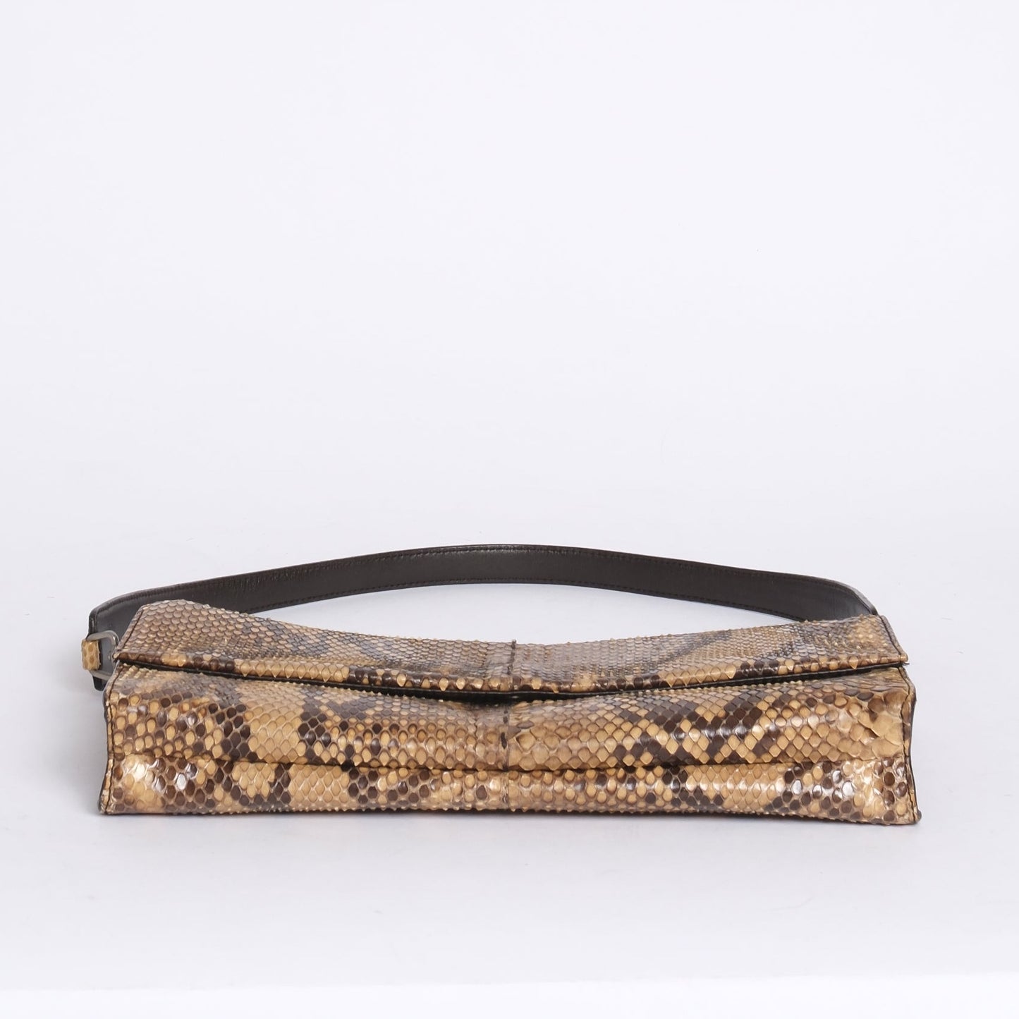 Prada Brown Python Leather Shoulder Bag