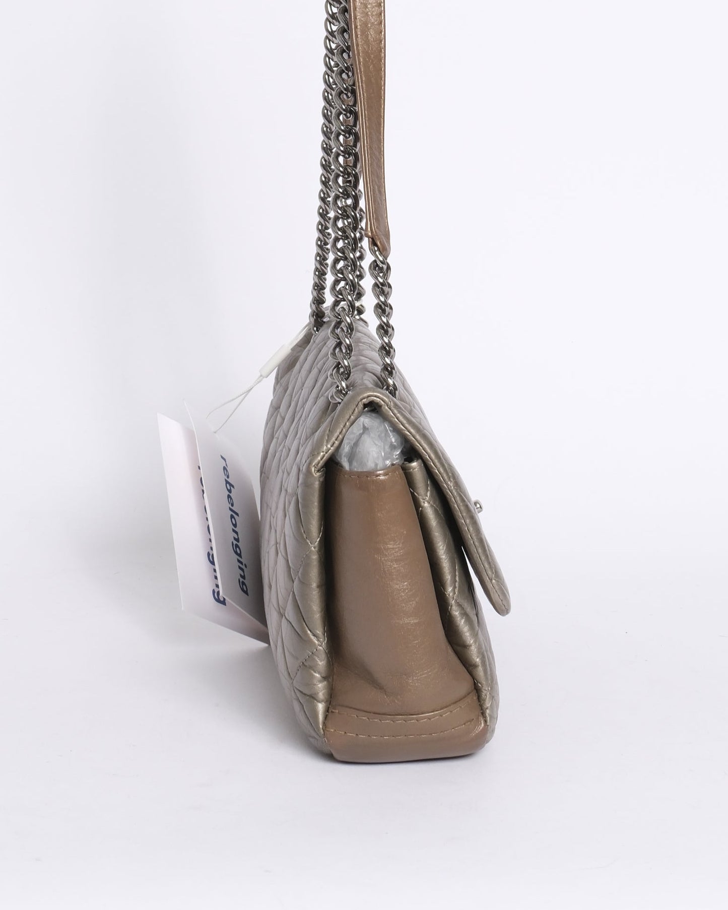 Chanel 2012 Champagne Metallic Lambskin Leather Flap Bag