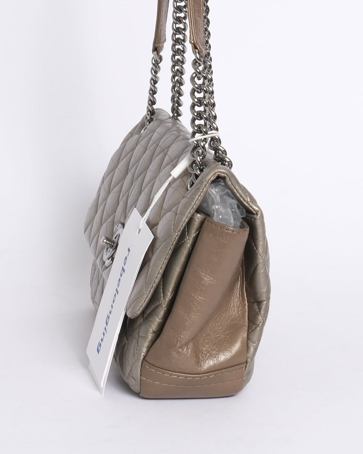 Chanel 2012 Champagne Metallic Lambskin Leather Flap Bag