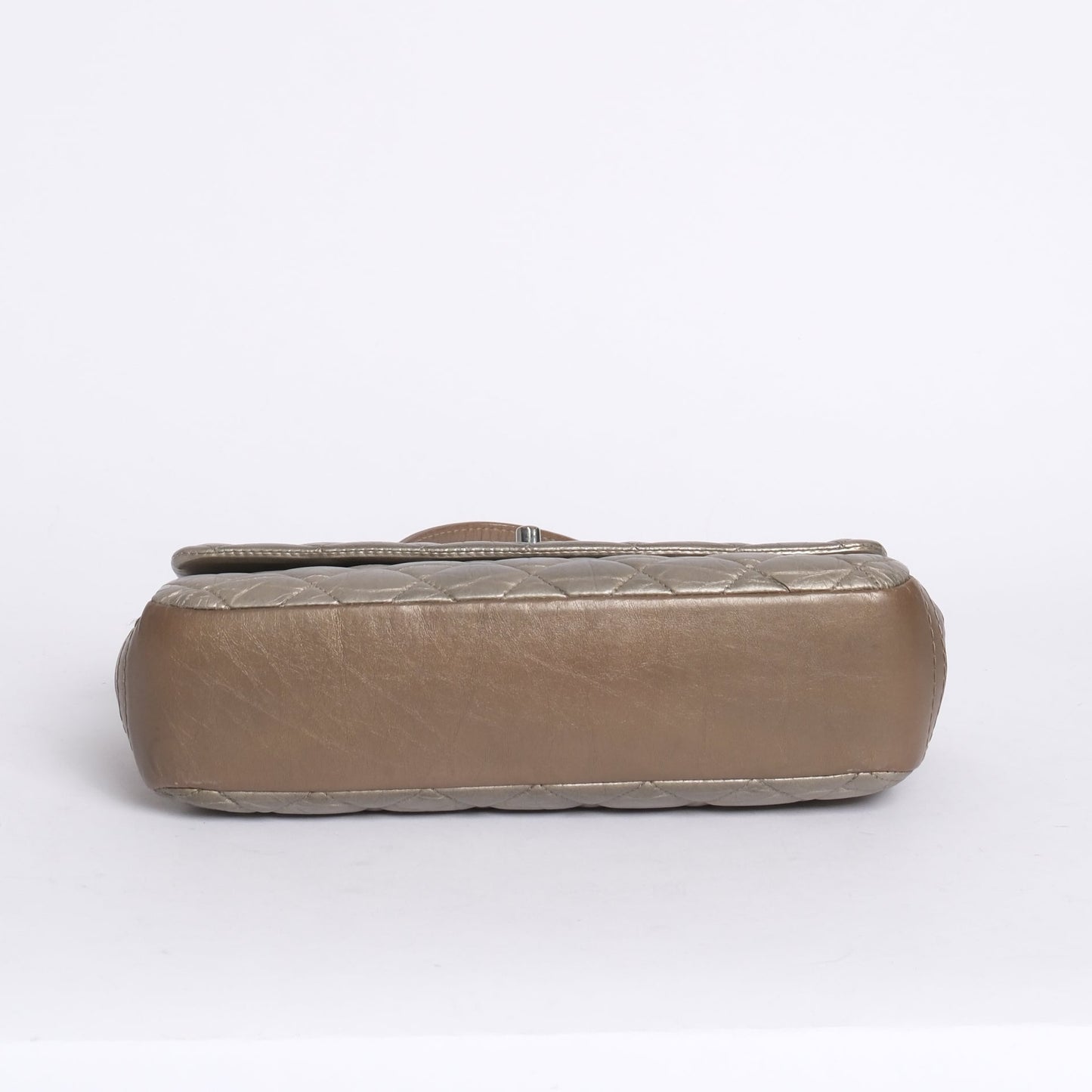 Chanel 2012 Champagne Metallic Lambskin Leather Flap Bag