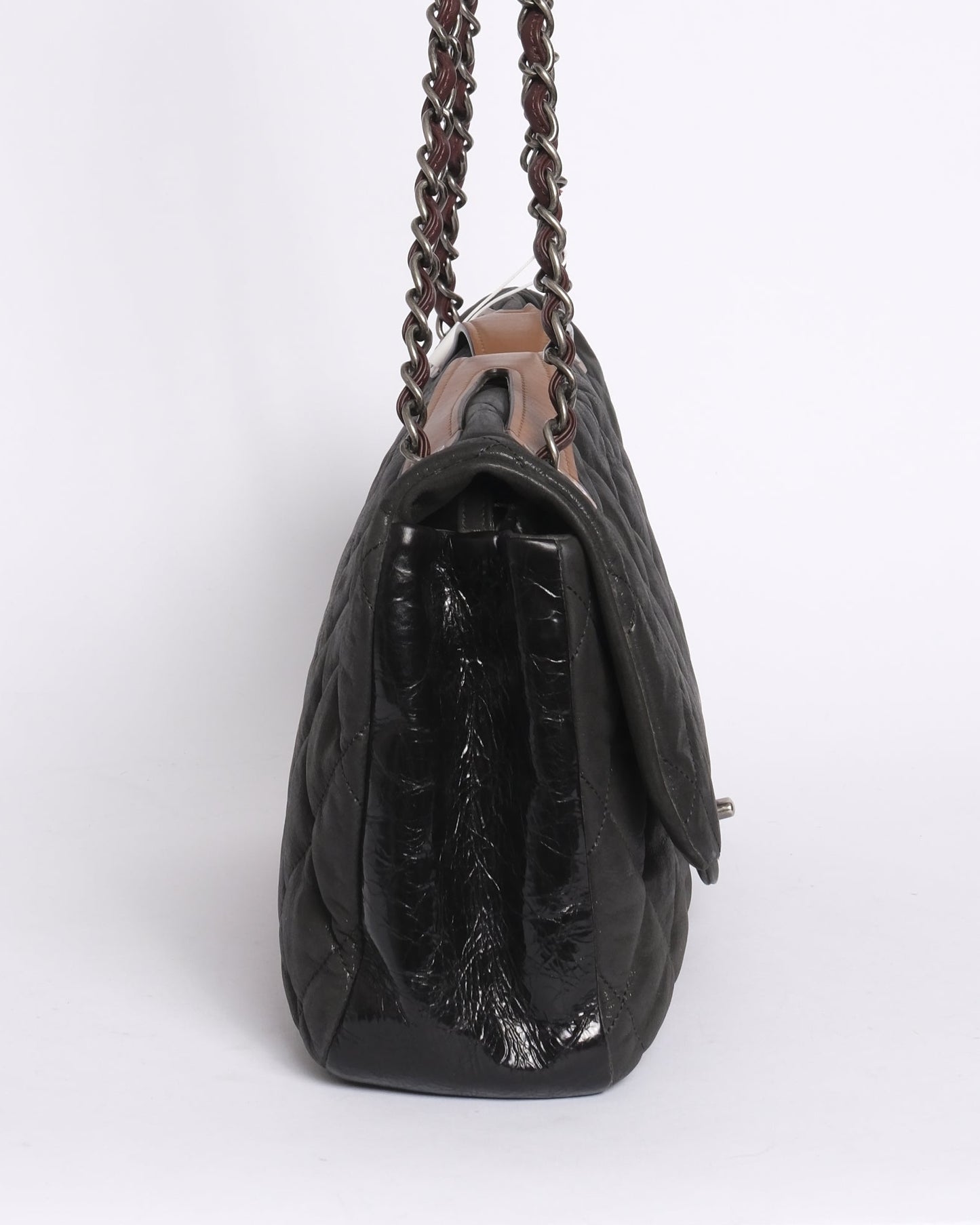 Chanel Iridescent Gray ‘In The Mix’ Matelasse 2-Way Maxi Flap