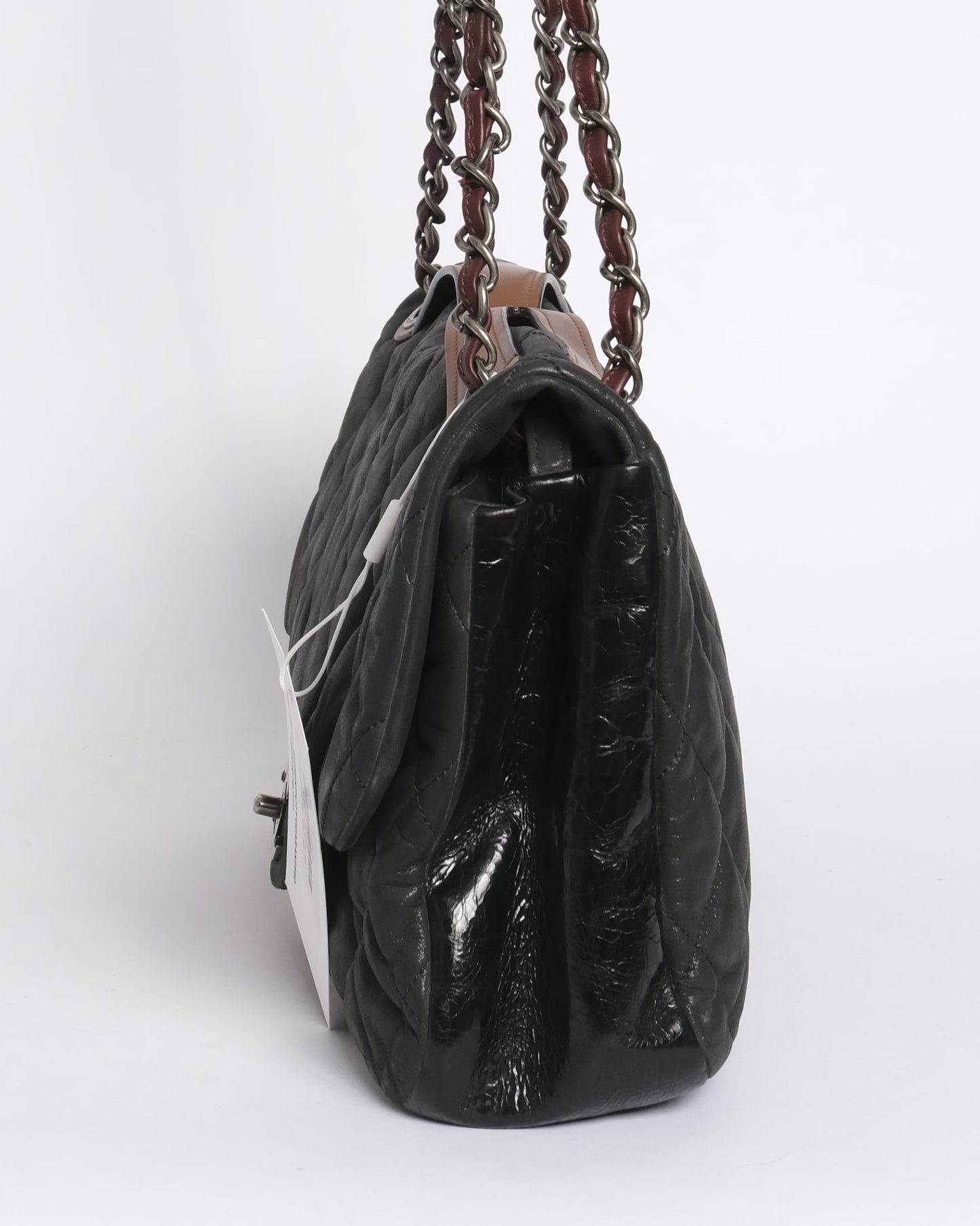 Chanel Iridescent Gray ‘In The Mix’ Matelasse 2-Way Maxi Flap