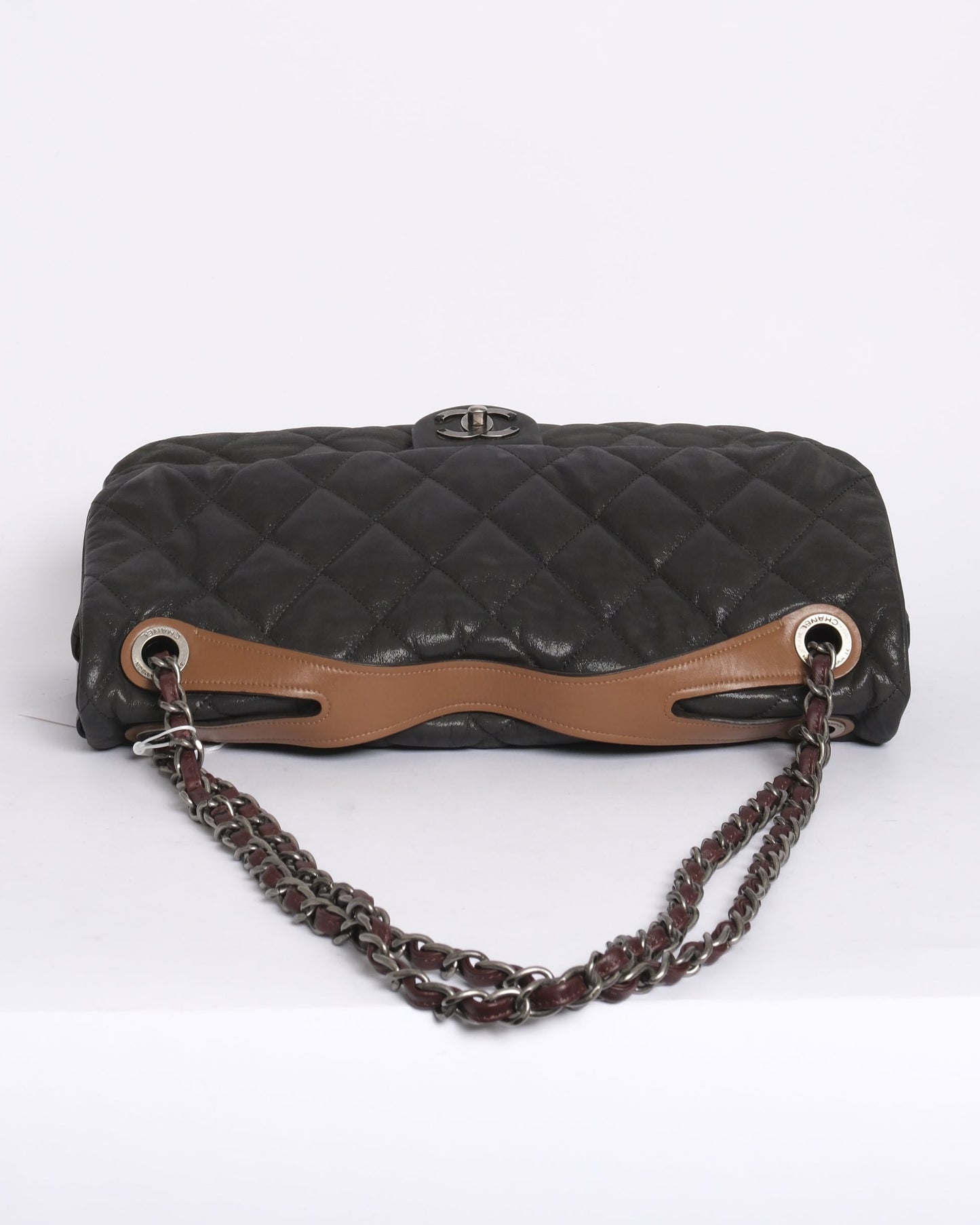 Chanel Iridescent Gray ‘In The Mix’ Matelasse 2-Way Maxi Flap