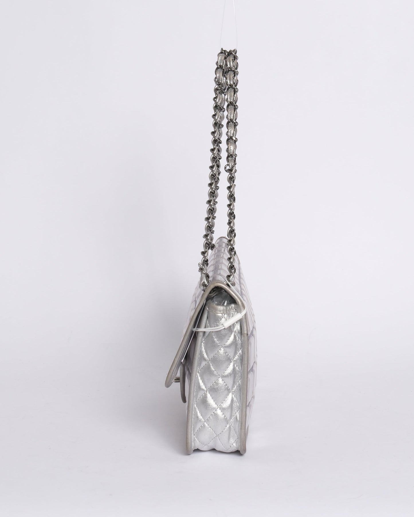 Chanel PVC & Lambskin Silver Ice Cube Flap Bag