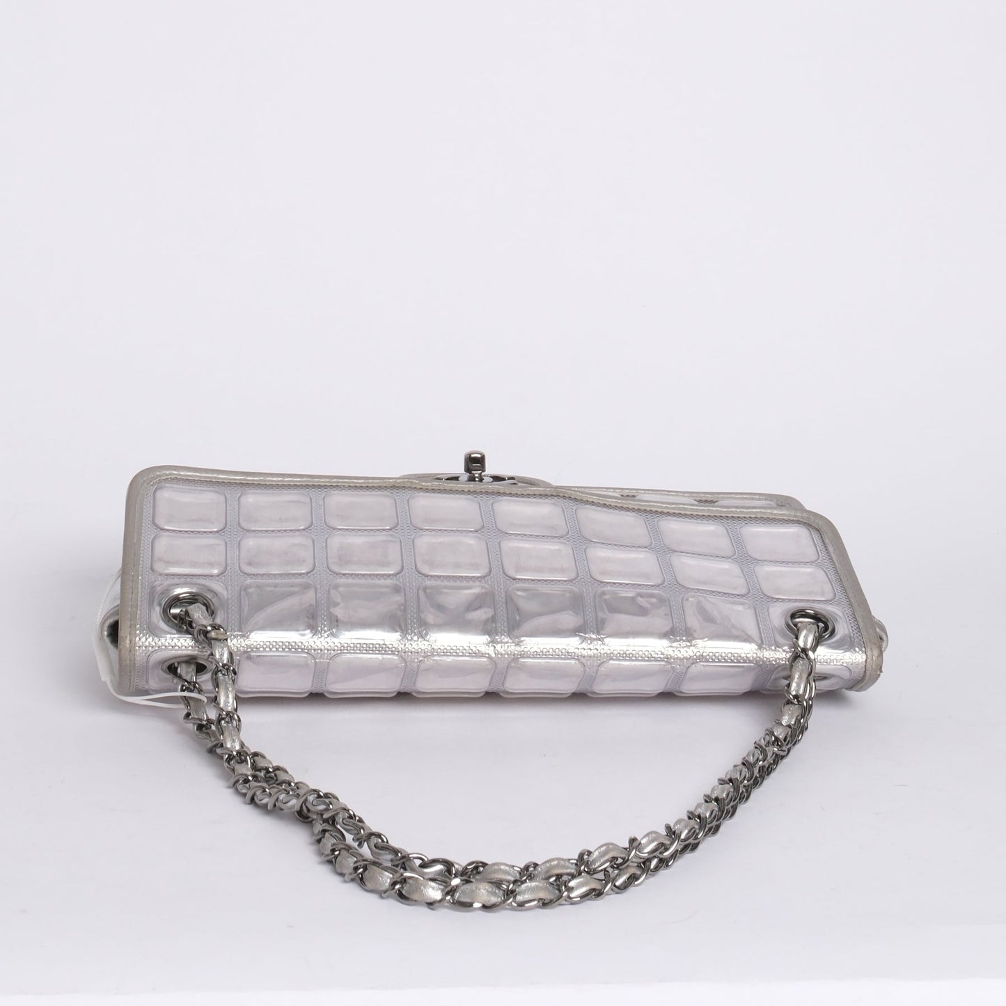 Chanel PVC & Lambskin Silver Ice Cube Flap Bag