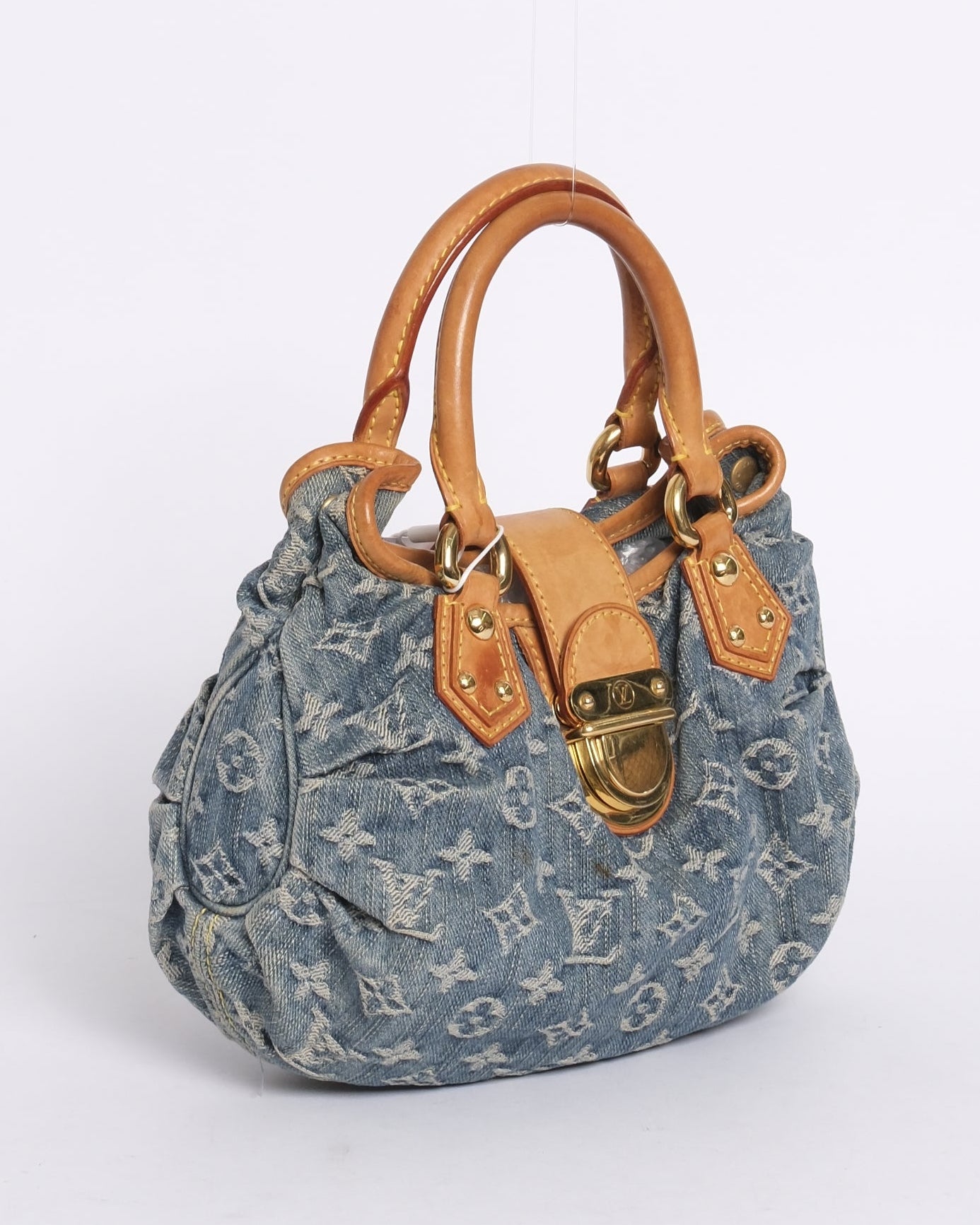 Louis Vuitton Denim Monogram Pleaty Handbag