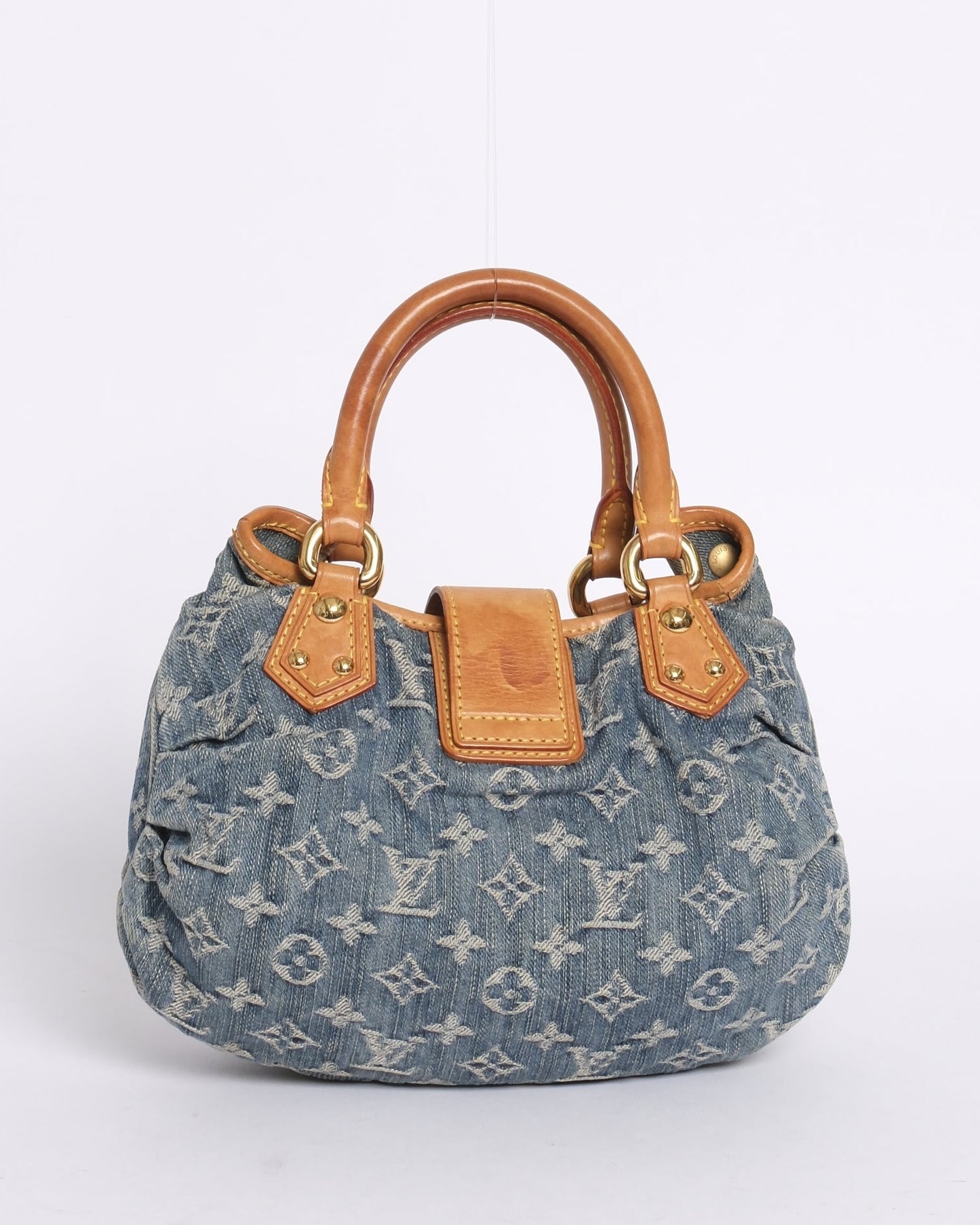Louis Vuitton Denim Monogram Pleaty Handbag