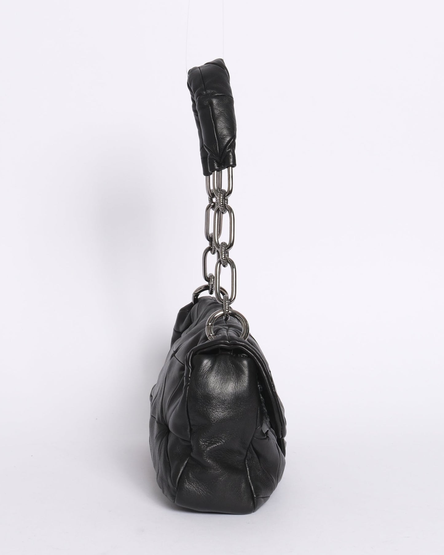 Chanel Black Lambskin Leather Origami Quilted Flap SHW