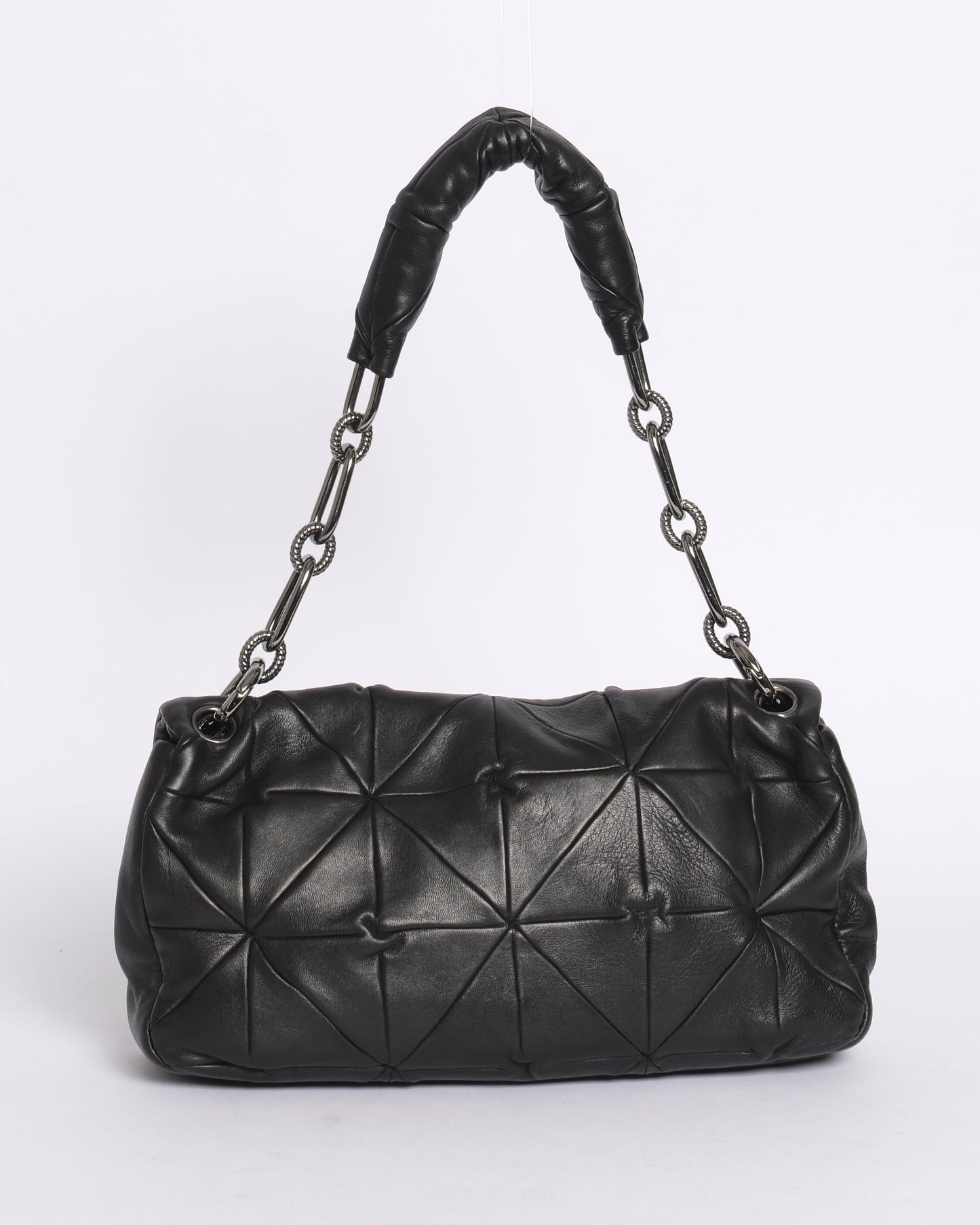 Chanel Black Lambskin Leather Origami Quilted Flap SHW
