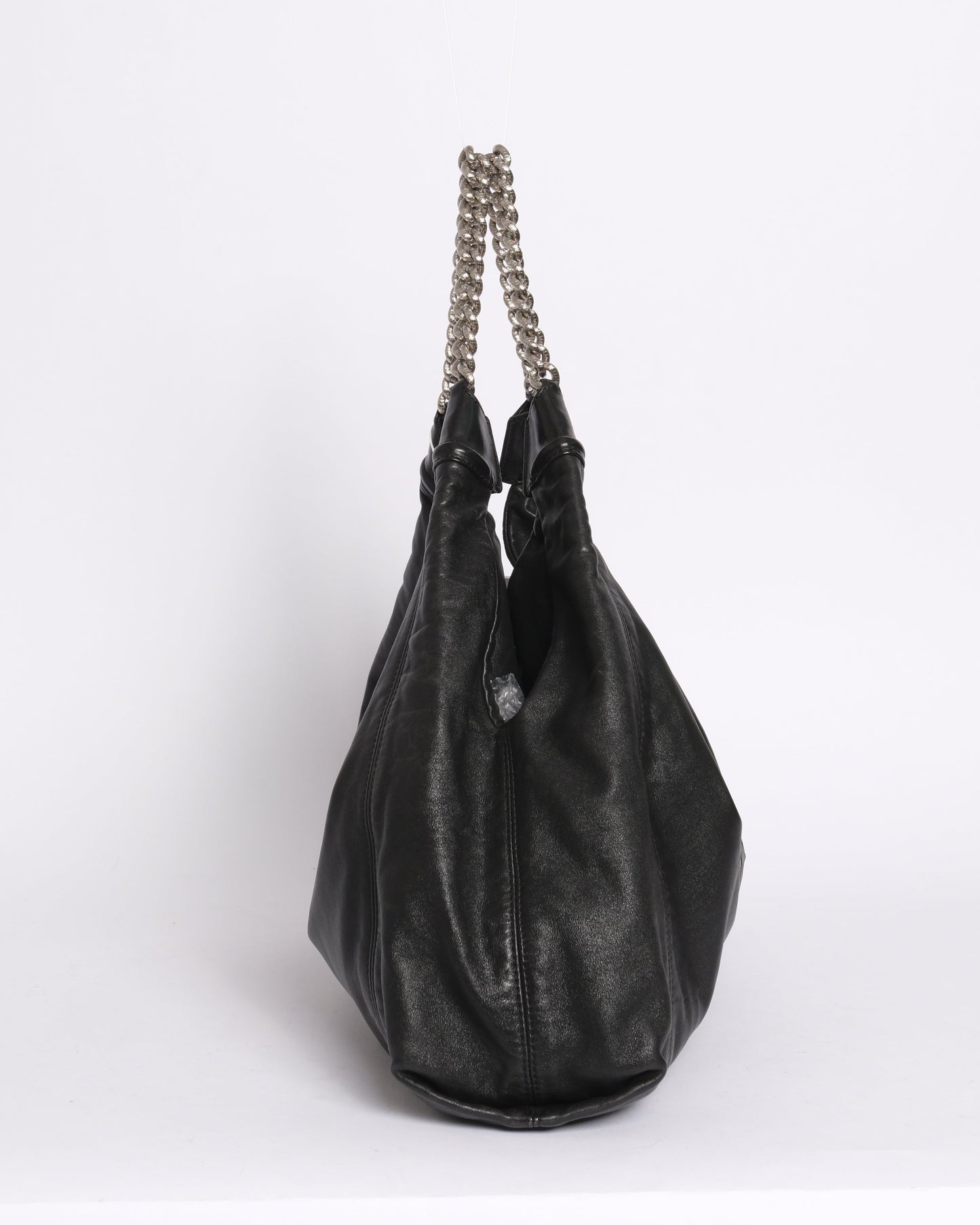 Chanel 2008 Black Lambskin Leather CC Rodeo Drive Tote