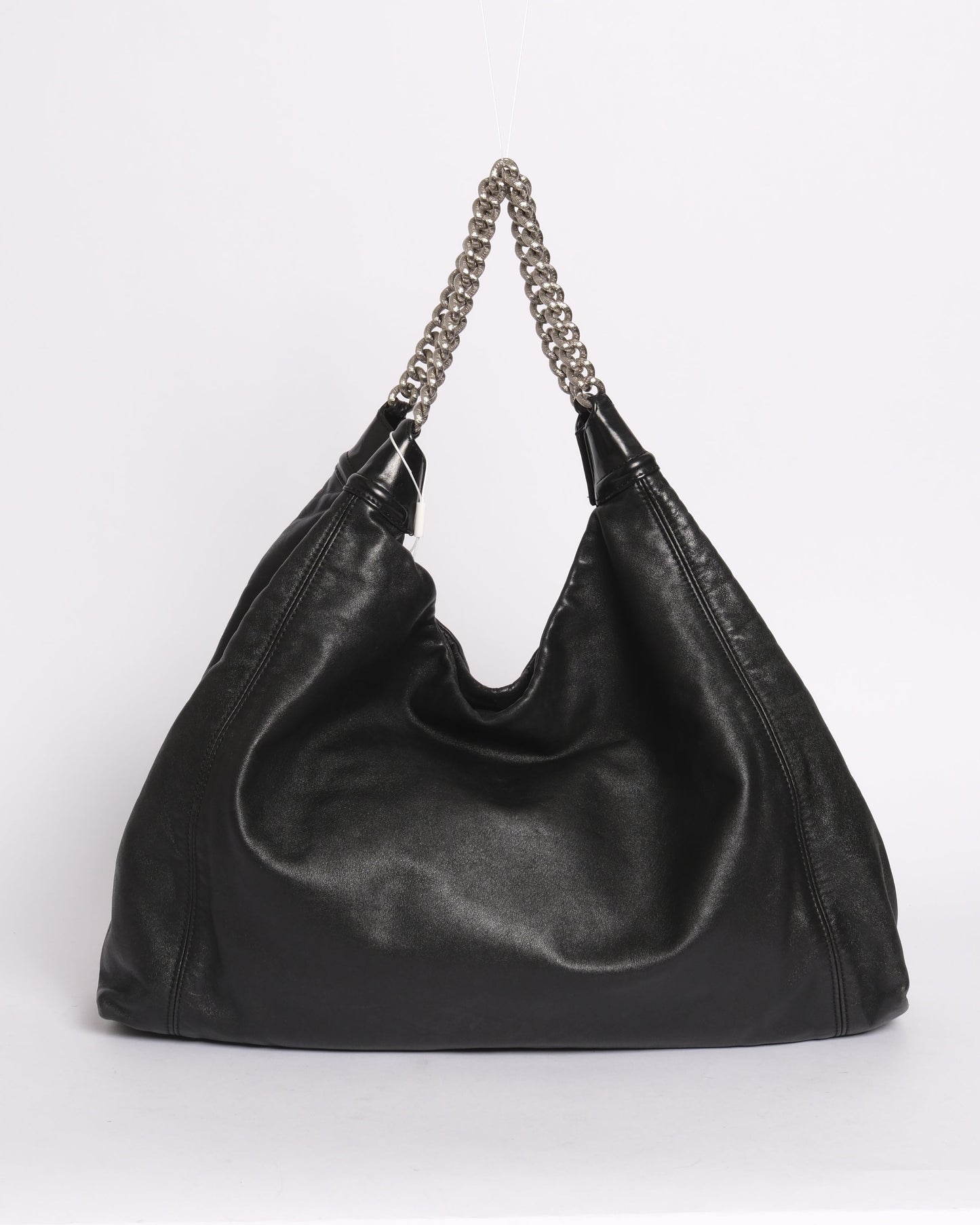 Chanel 2008 Black Lambskin Leather CC Rodeo Drive Tote