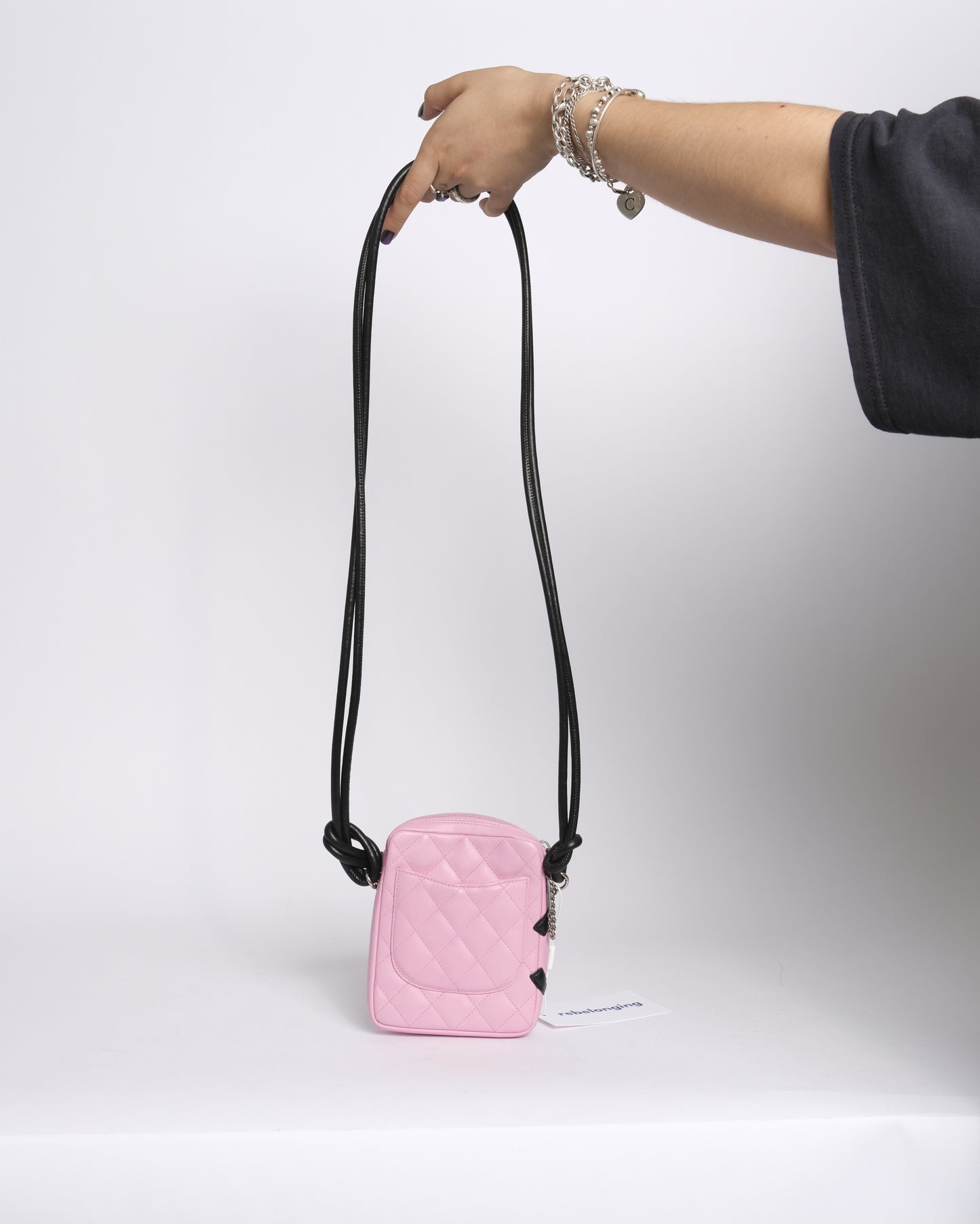 Chanel Pink Lambskin Leather Cambon Ligne Crossbody