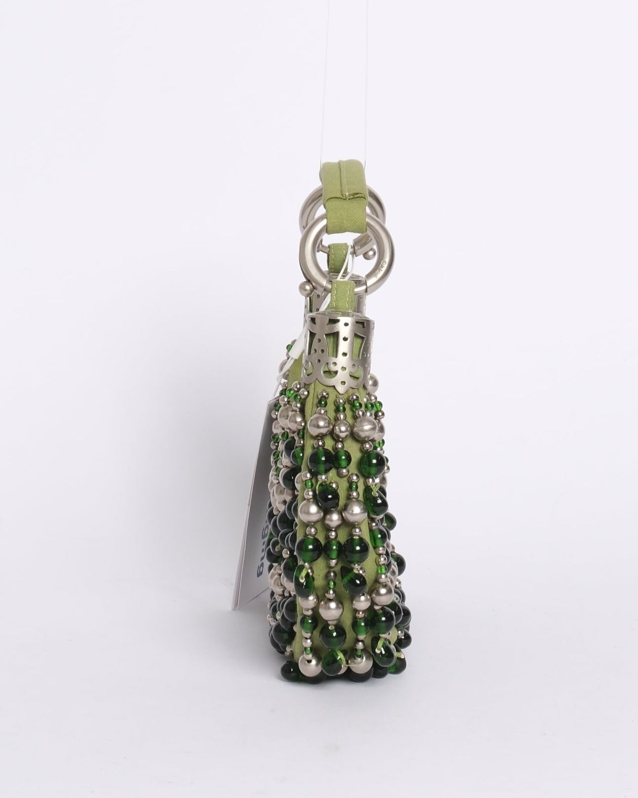 Chloe Green Multicolored Beaded Bracelet Bag