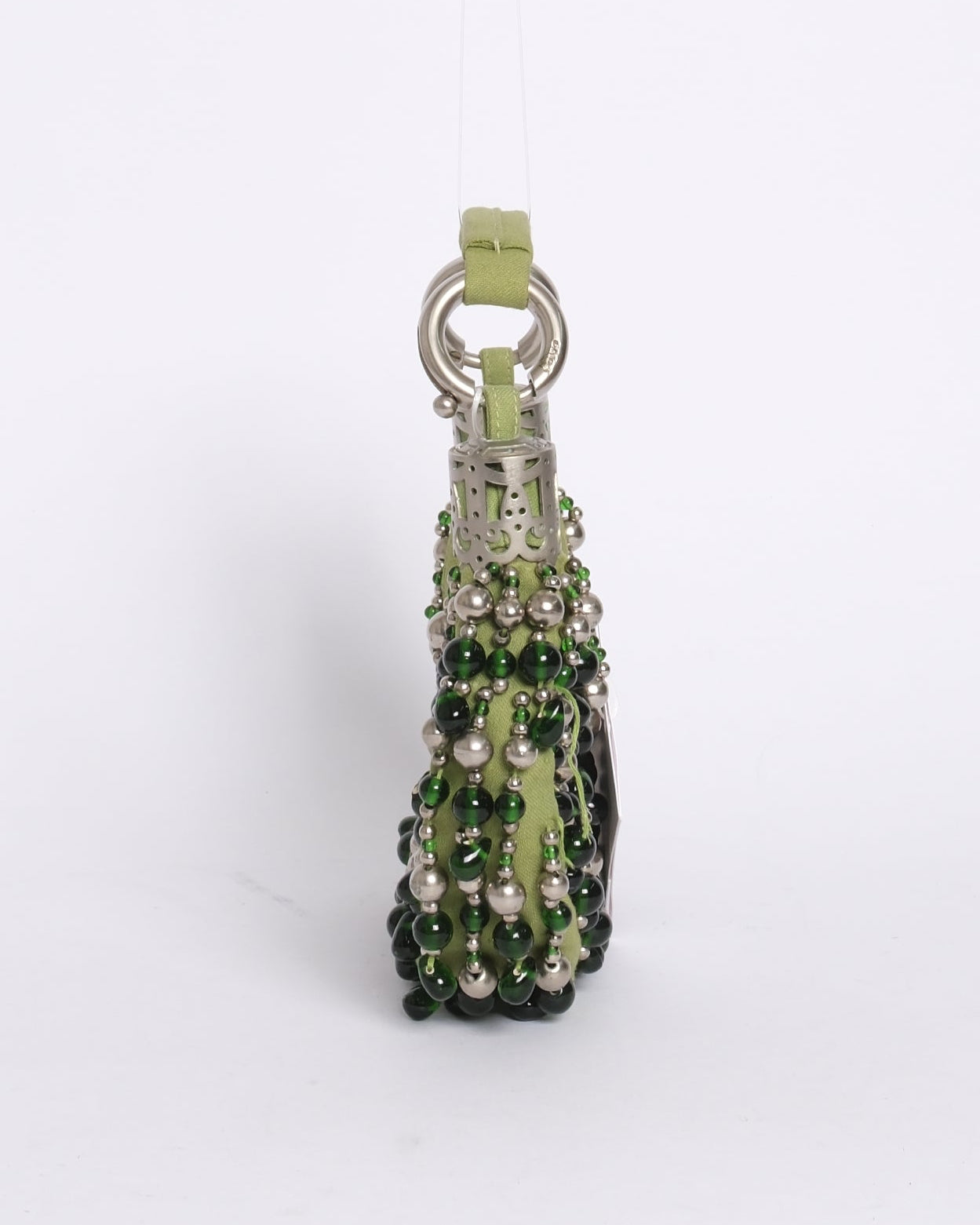 Chloe Green Multicolored Beaded Bracelet Bag