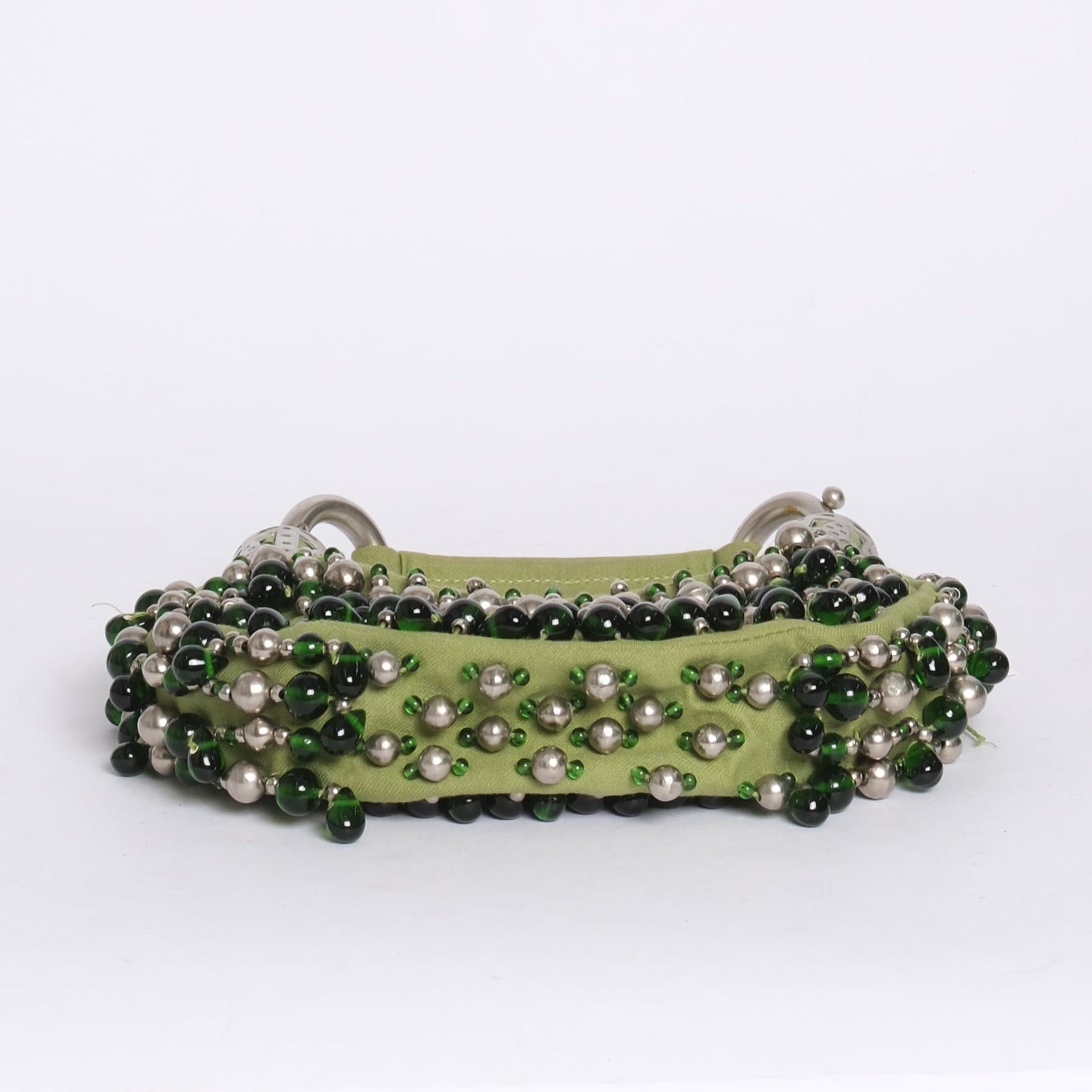 Chloe Green Multicolored Beaded Bracelet Bag