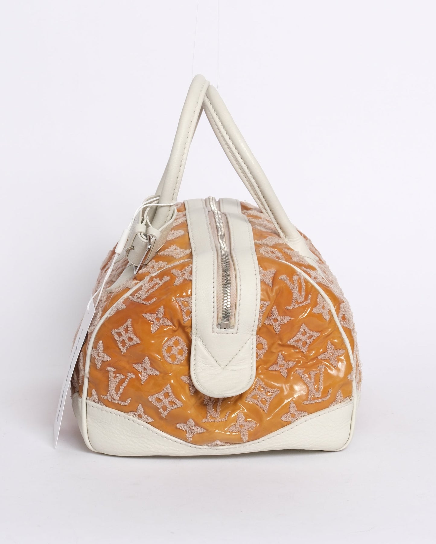 Louis Vuitton 2012 Orange Patent Leather Monogram Booklet Speedy