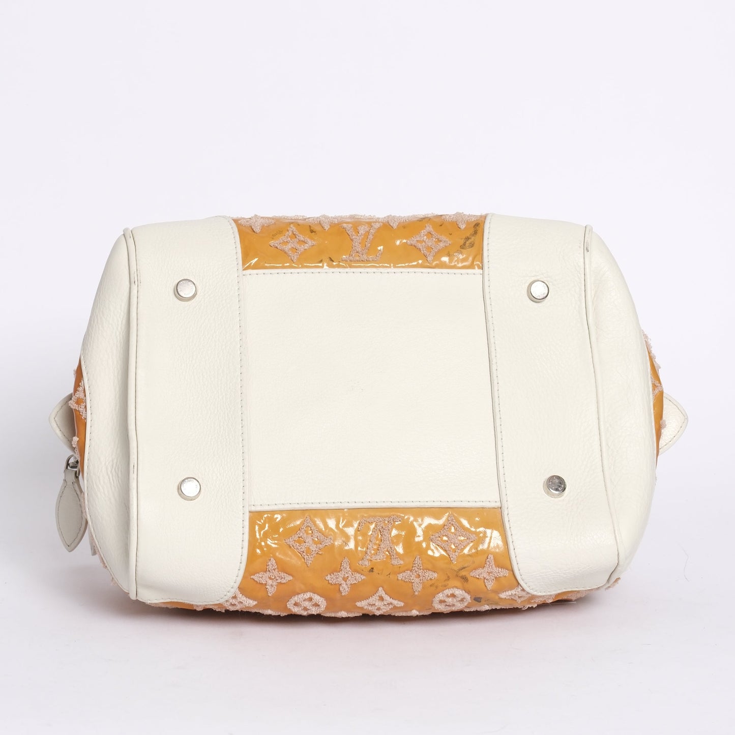 Louis Vuitton 2012 Orange Patent Leather Monogram Booklet Speedy
