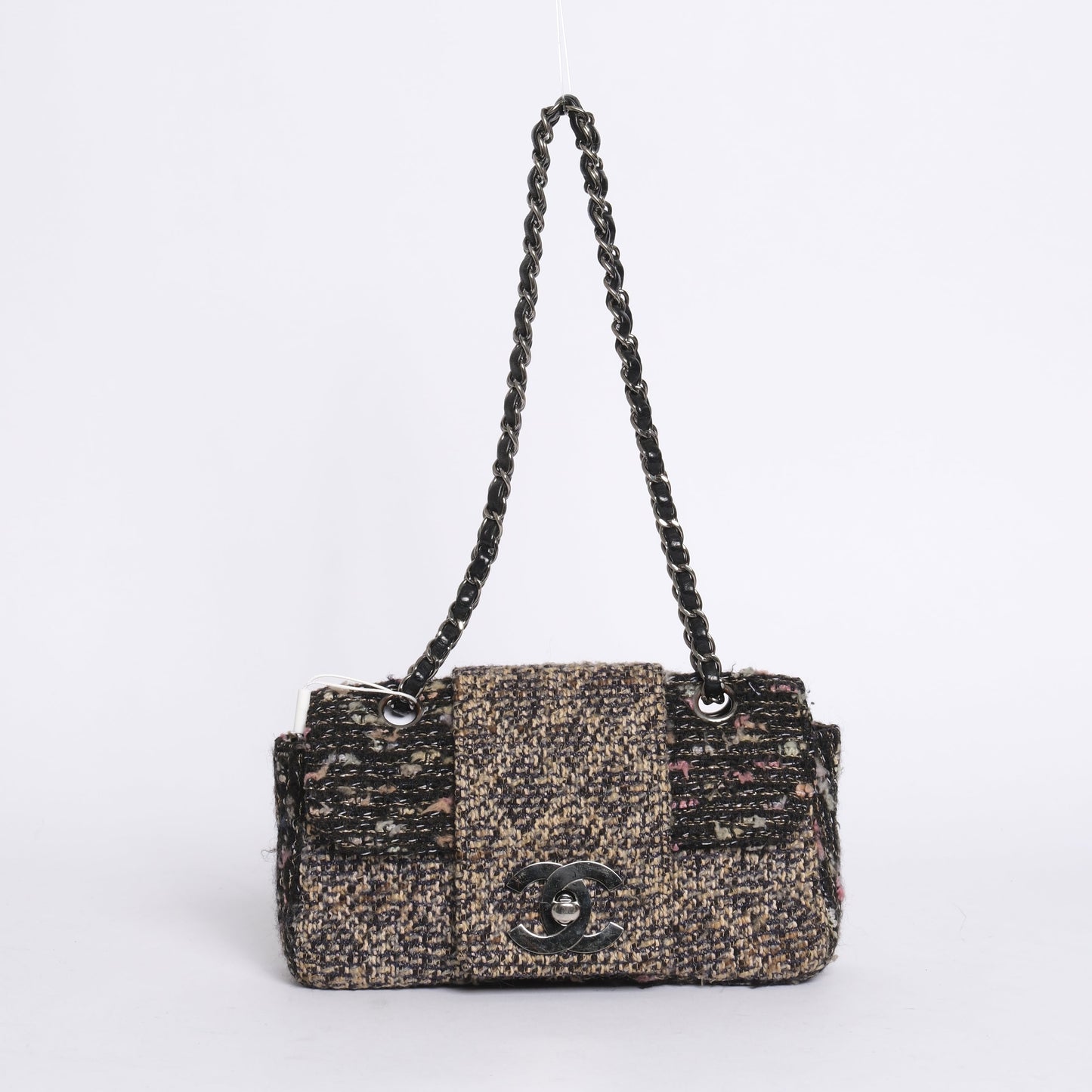 Chanel 2004 Multicolored Tweed Dark Fantasy Chain Flap