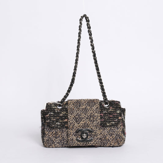 Chanel 2004 Multicolored Tweed Dark Fantasy Chain Flap
