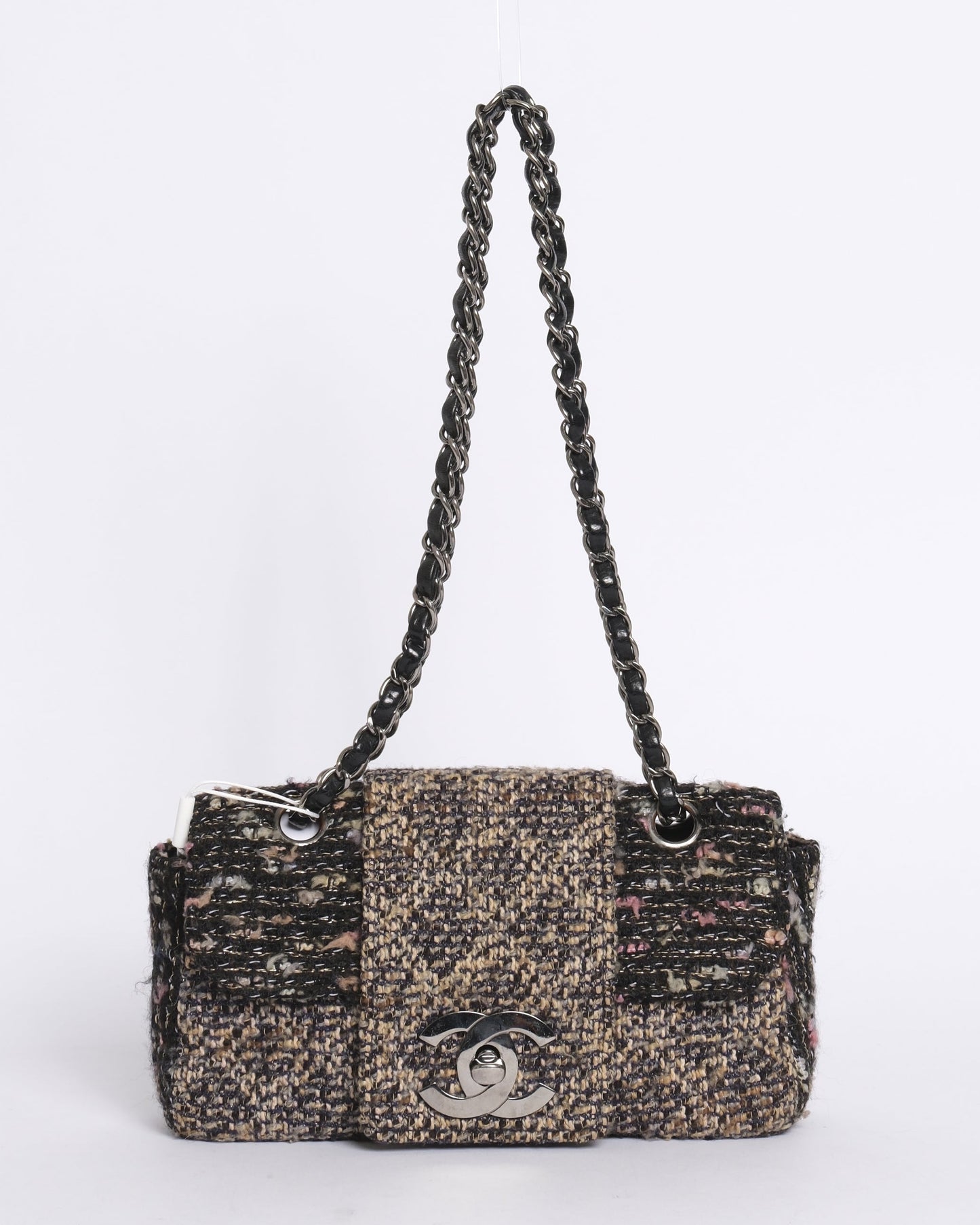 Chanel 2004 Multicolored Tweed Dark Fantasy Chain Flap