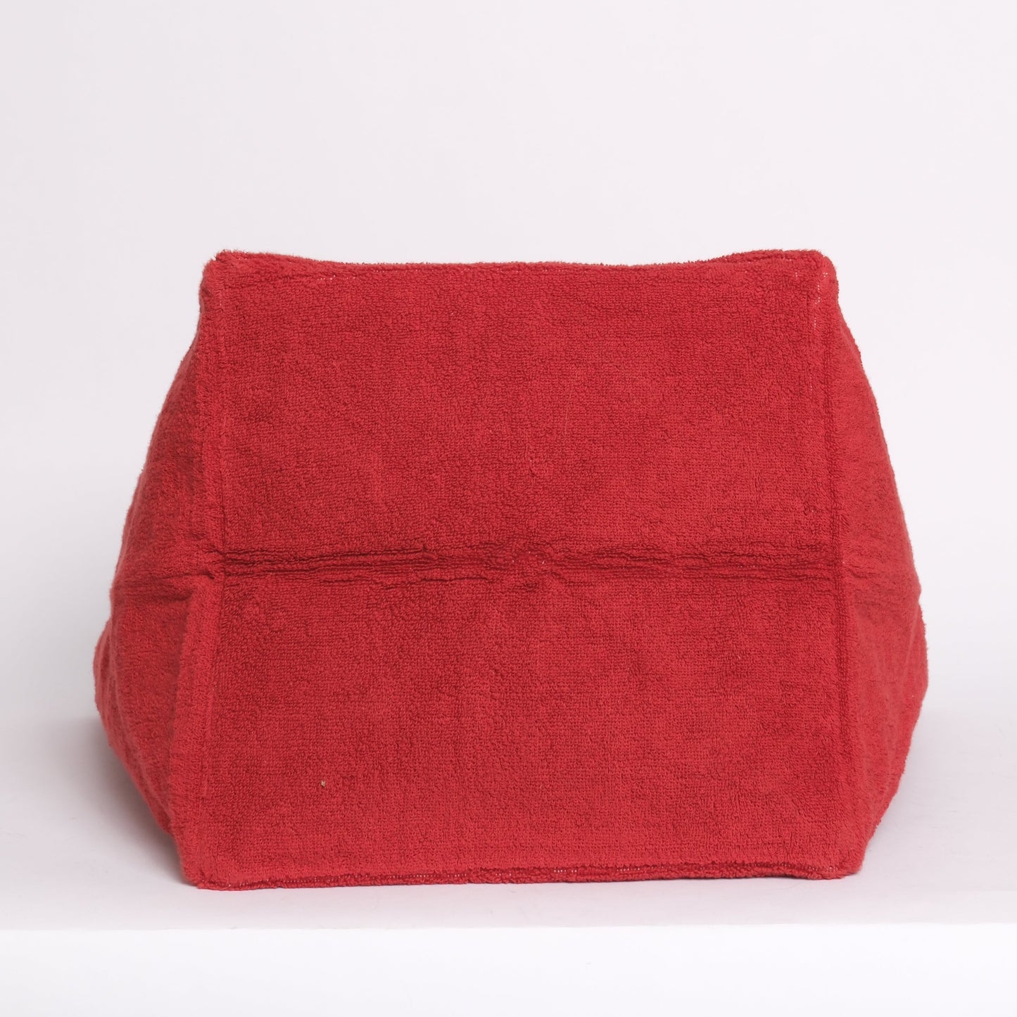Chanel Red & White Terry Cloth Beach Towel Bag