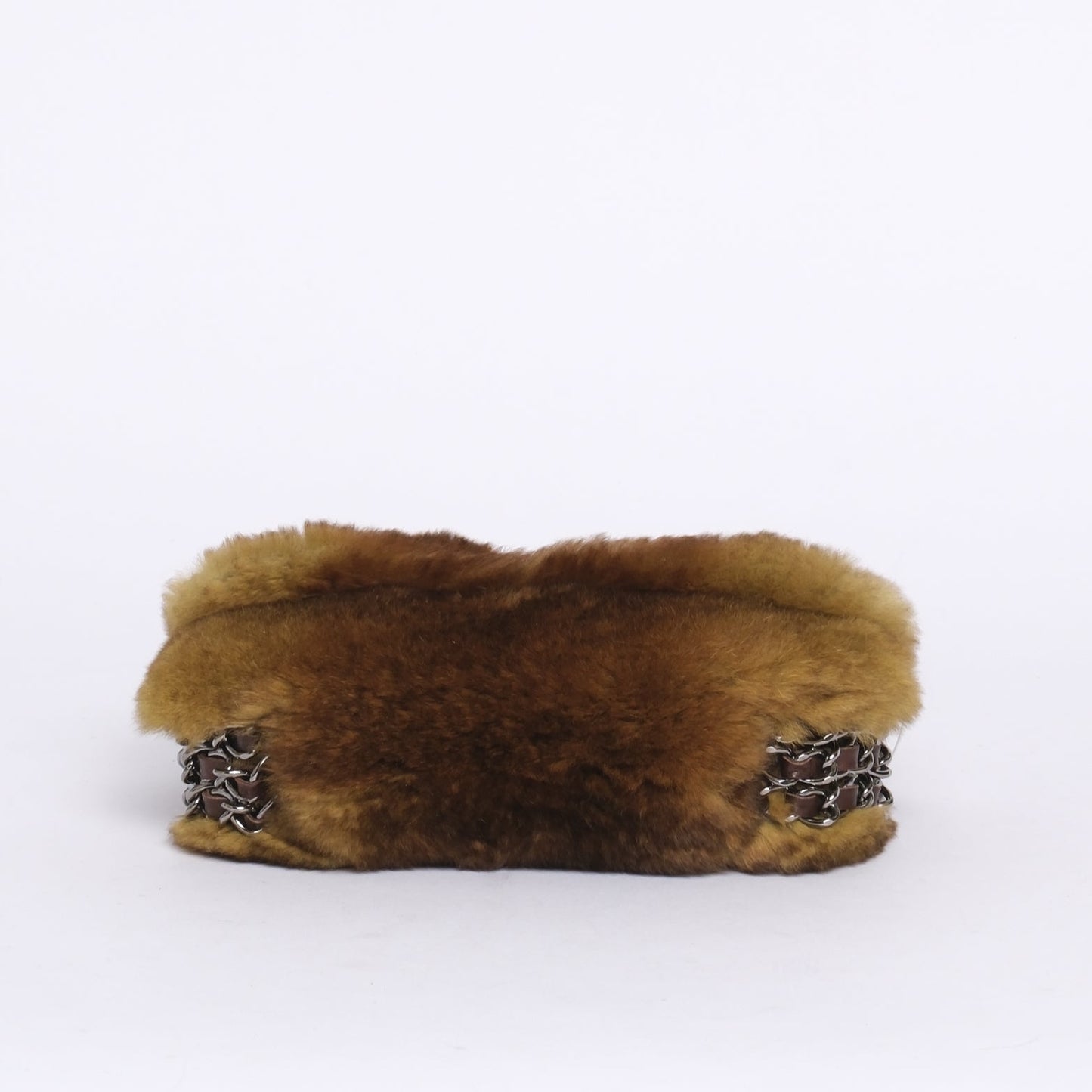 RARE Chanel Rabbit Fur Green Ombré 3 Strand Mini Flap Bag