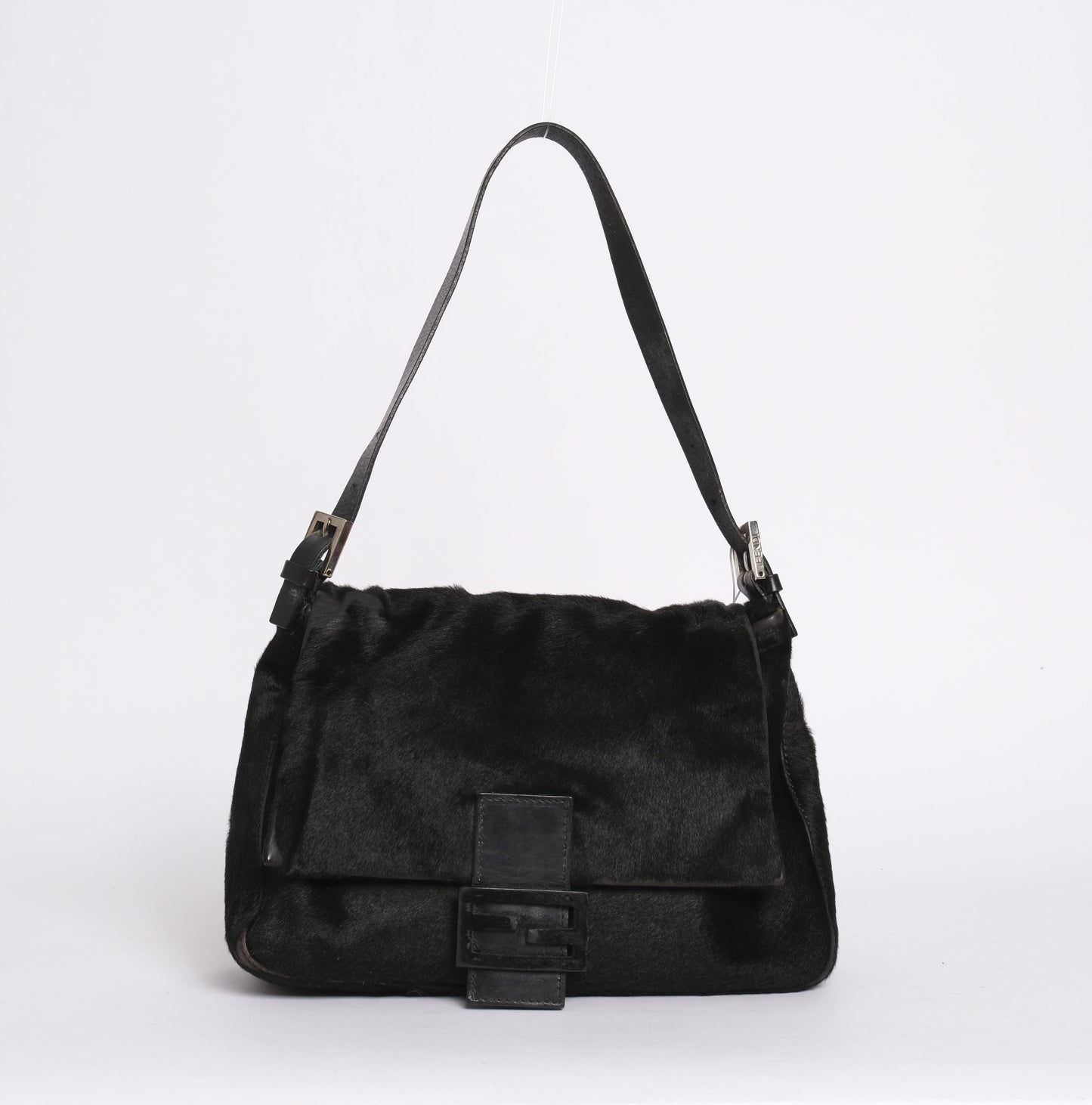 Fendi Black Ponyhair Mamma Baguette