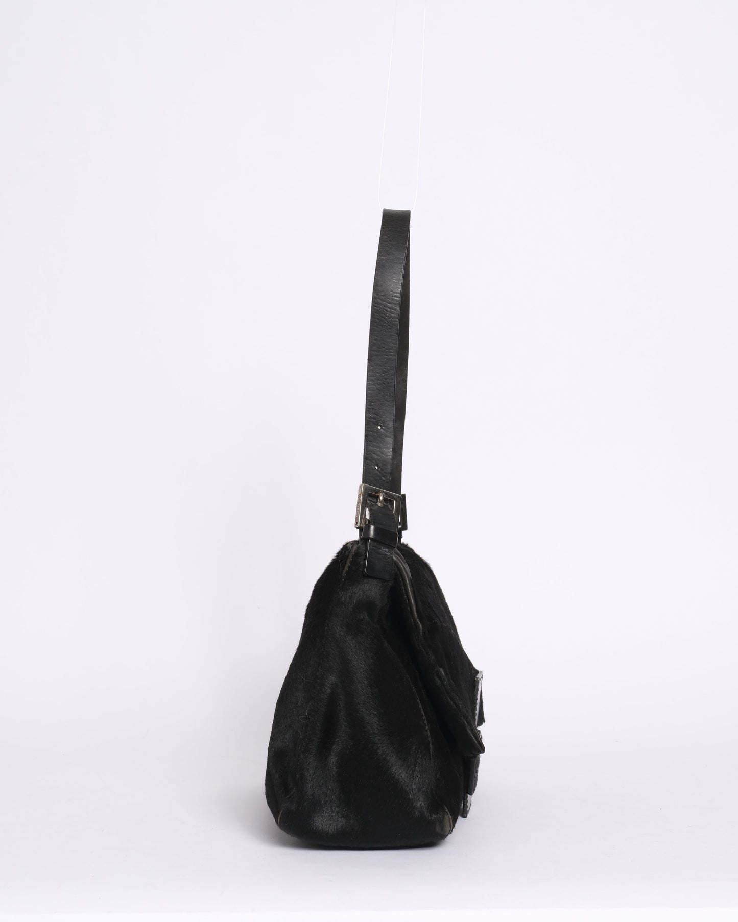 Fendi Black Ponyhair Mamma Baguette