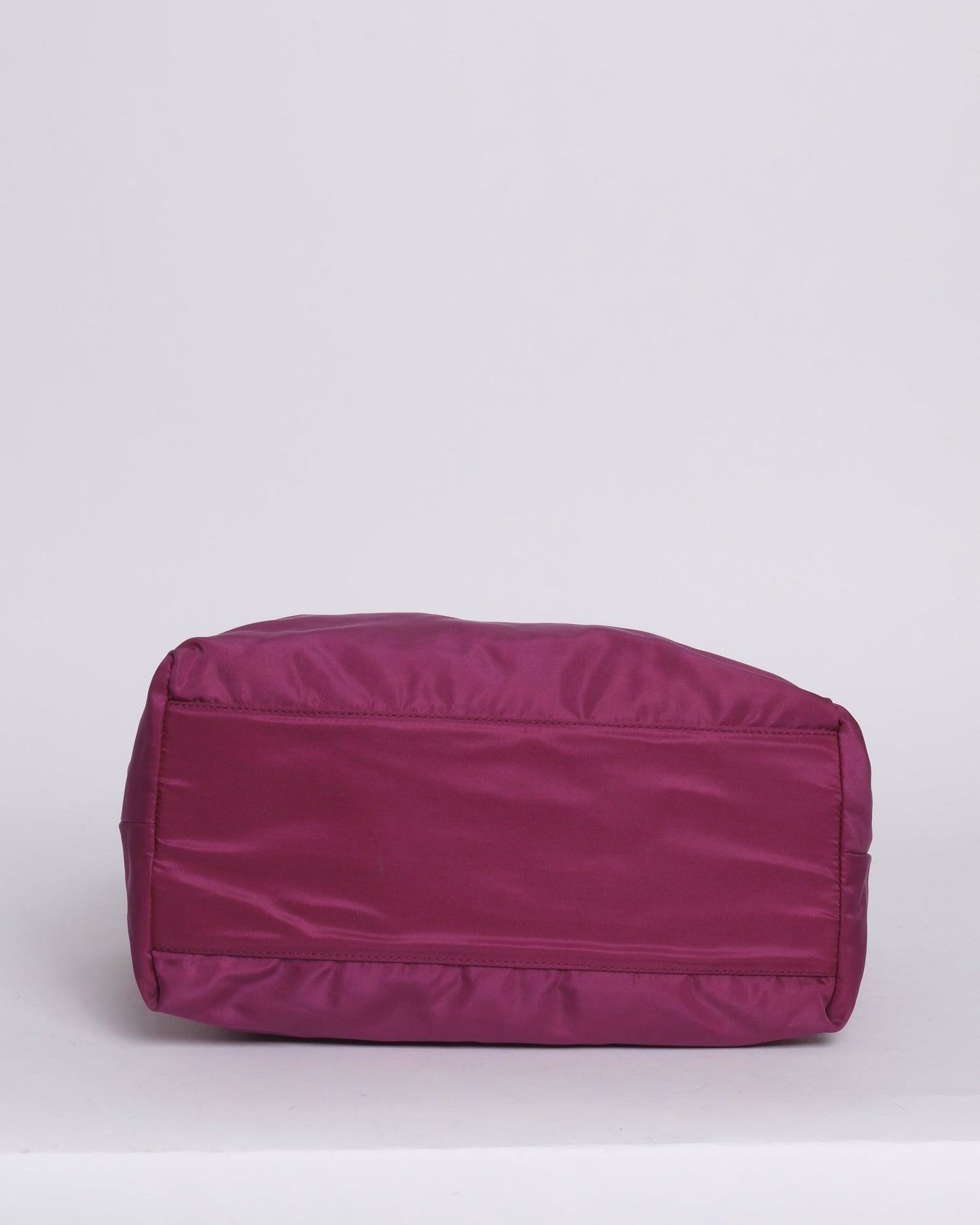 RARE Prada Purple Nylon & Snakeskin Beaded Logo Small Tote Bag