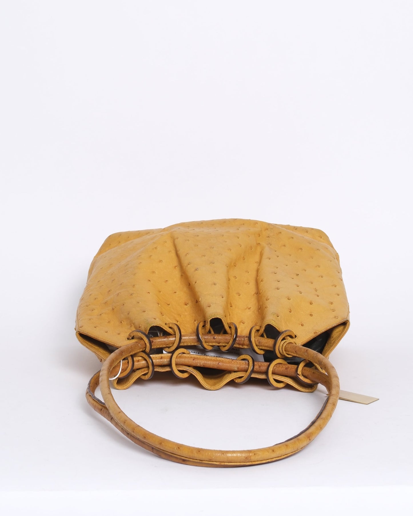 RARE Gucci Yellow Ostrich Shoulder Bag