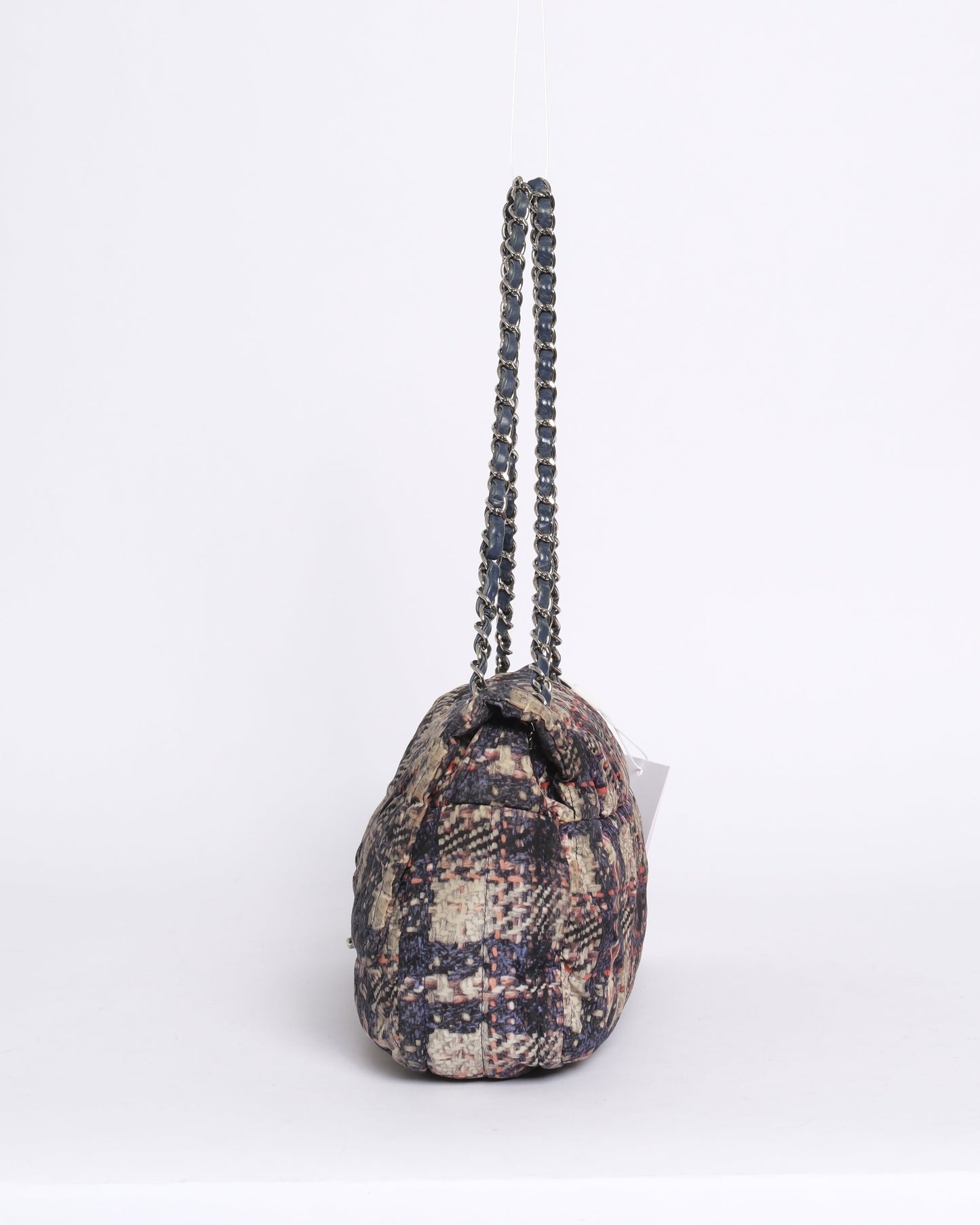 Chanel Multicolor Nylon Printed Tweed Flap