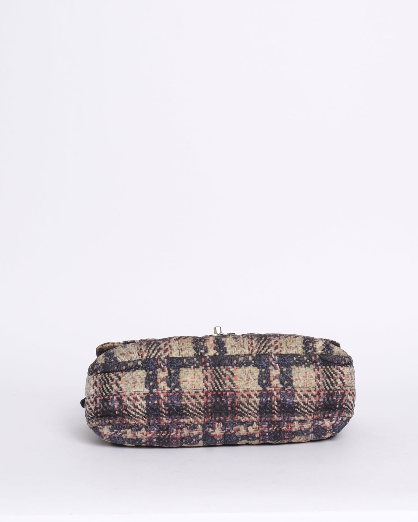 Chanel Multicolor Nylon Printed Tweed Flap