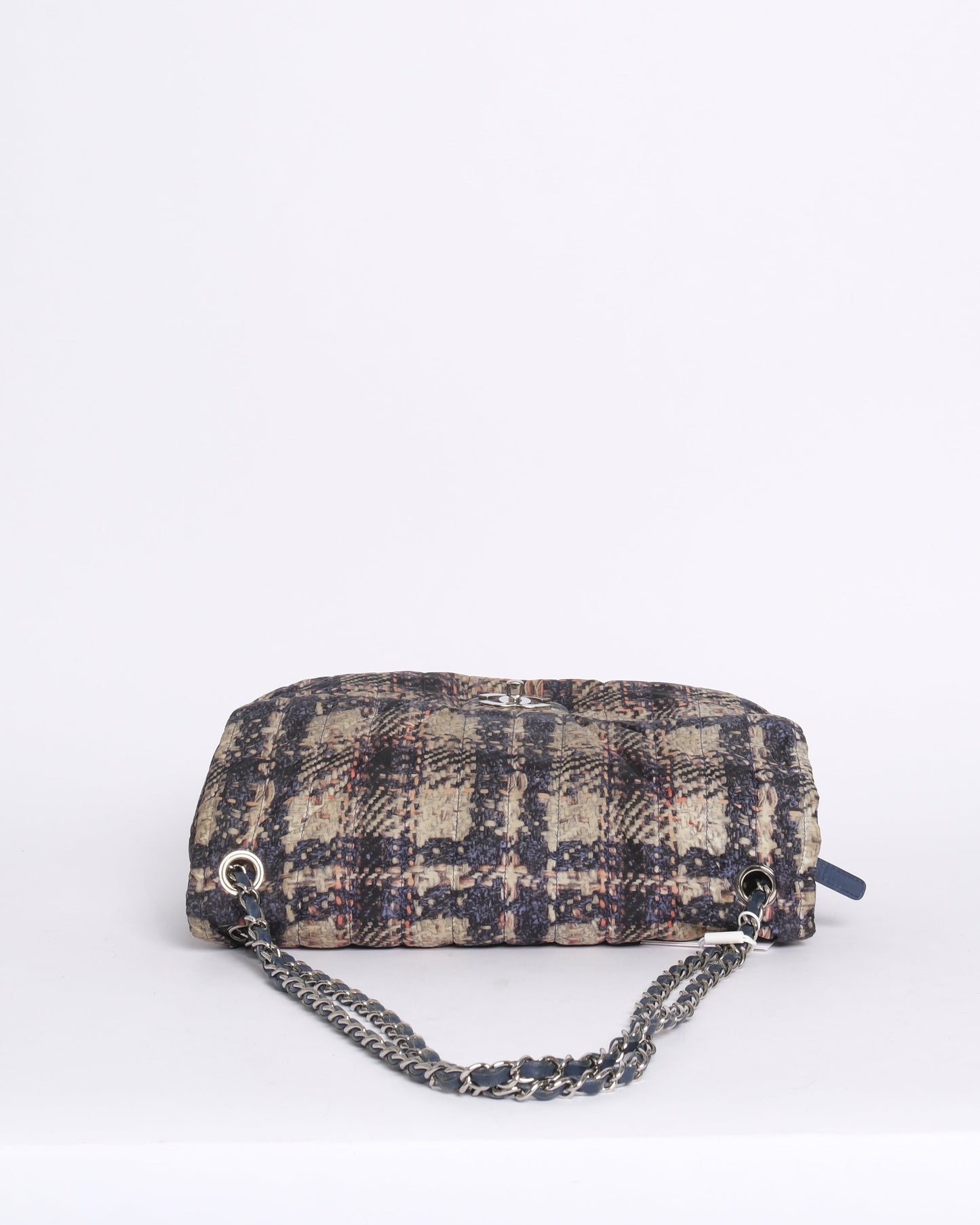 Chanel Multicolor Nylon Printed Tweed Flap