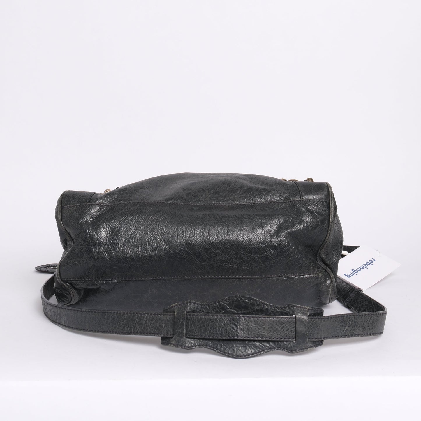 Balenciaga Giant Velo City Bag Washed Black Crossbody Bag
