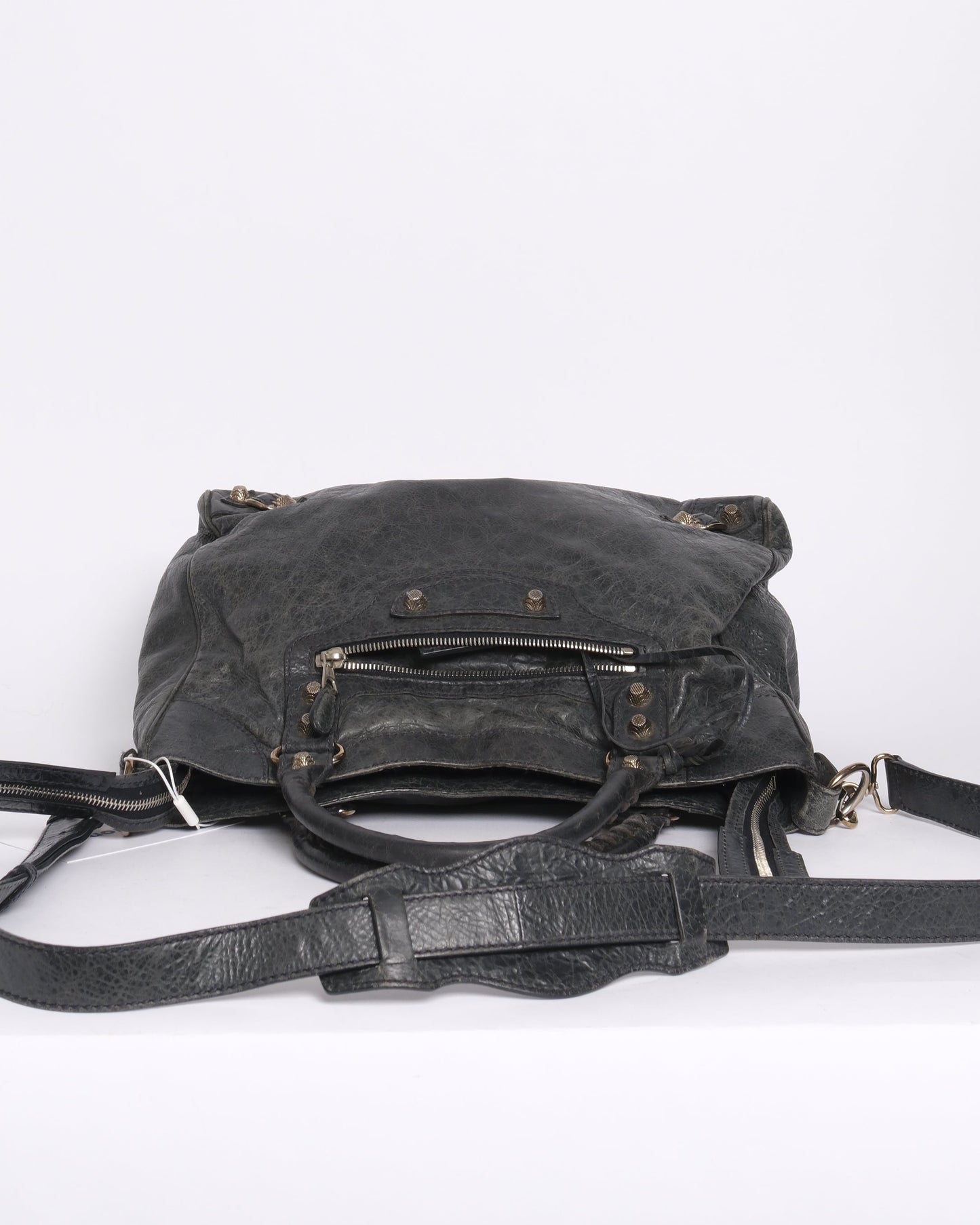 Balenciaga Giant Velo City Bag Washed Black Crossbody Bag