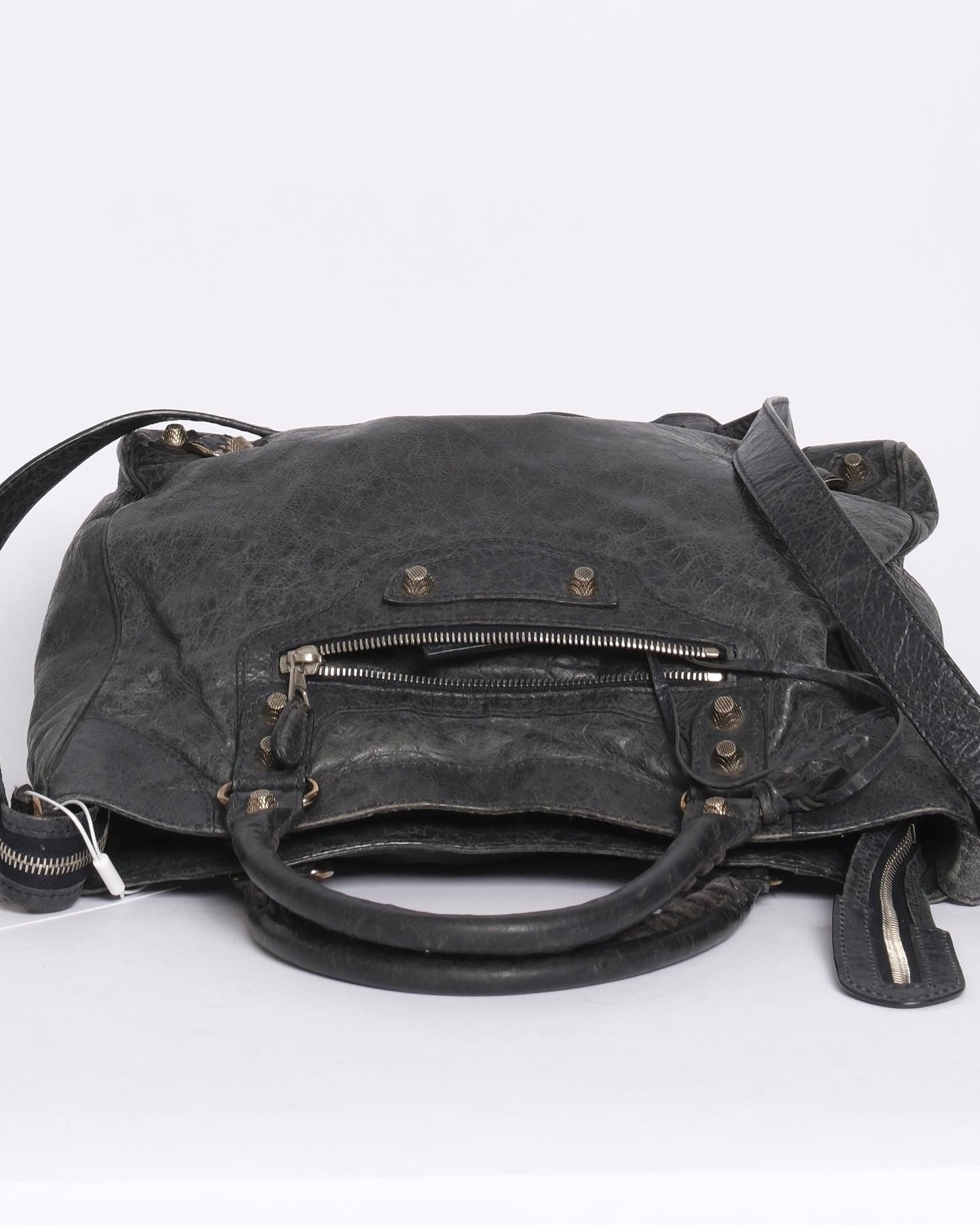 Balenciaga Giant Velo City Bag Washed Black Crossbody Bag