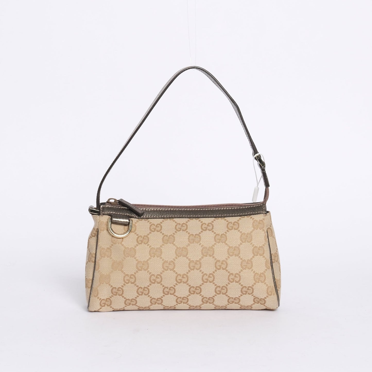 Gucci Gunmetal Leather Abbey D-Ring Shoulder Bag
