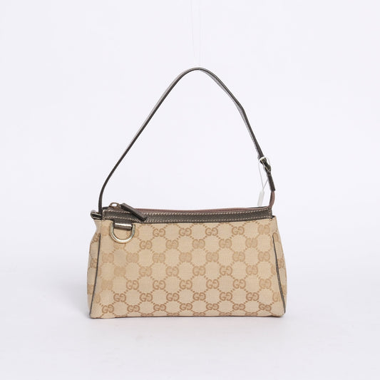 Gucci Gunmetal Leather Abbey D-Ring Shoulder Bag