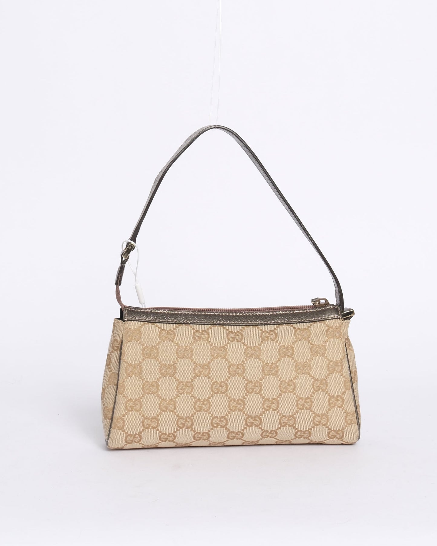Gucci Gunmetal Leather Abbey D-Ring Shoulder Bag