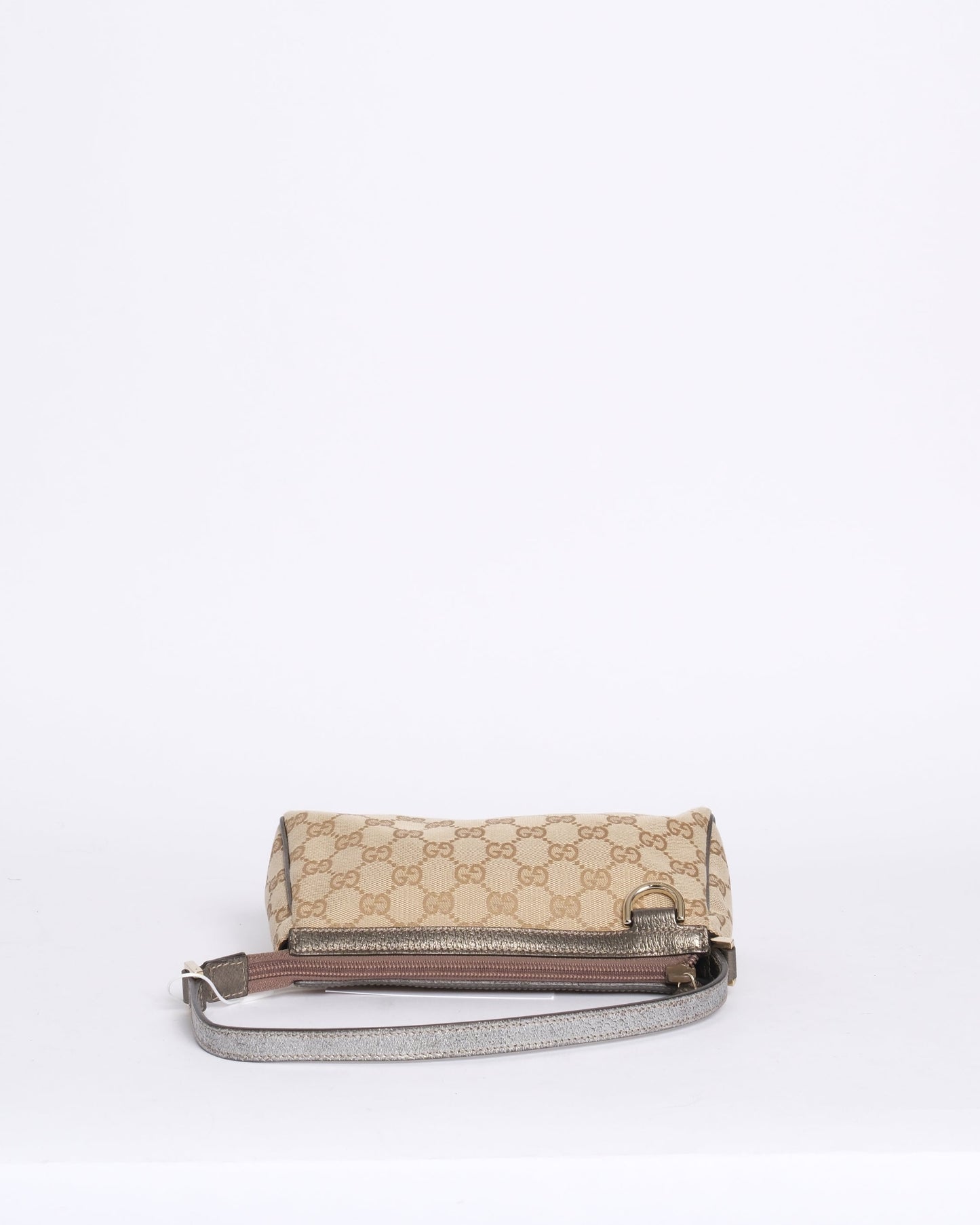 Gucci Gunmetal Leather Abbey D-Ring Shoulder Bag