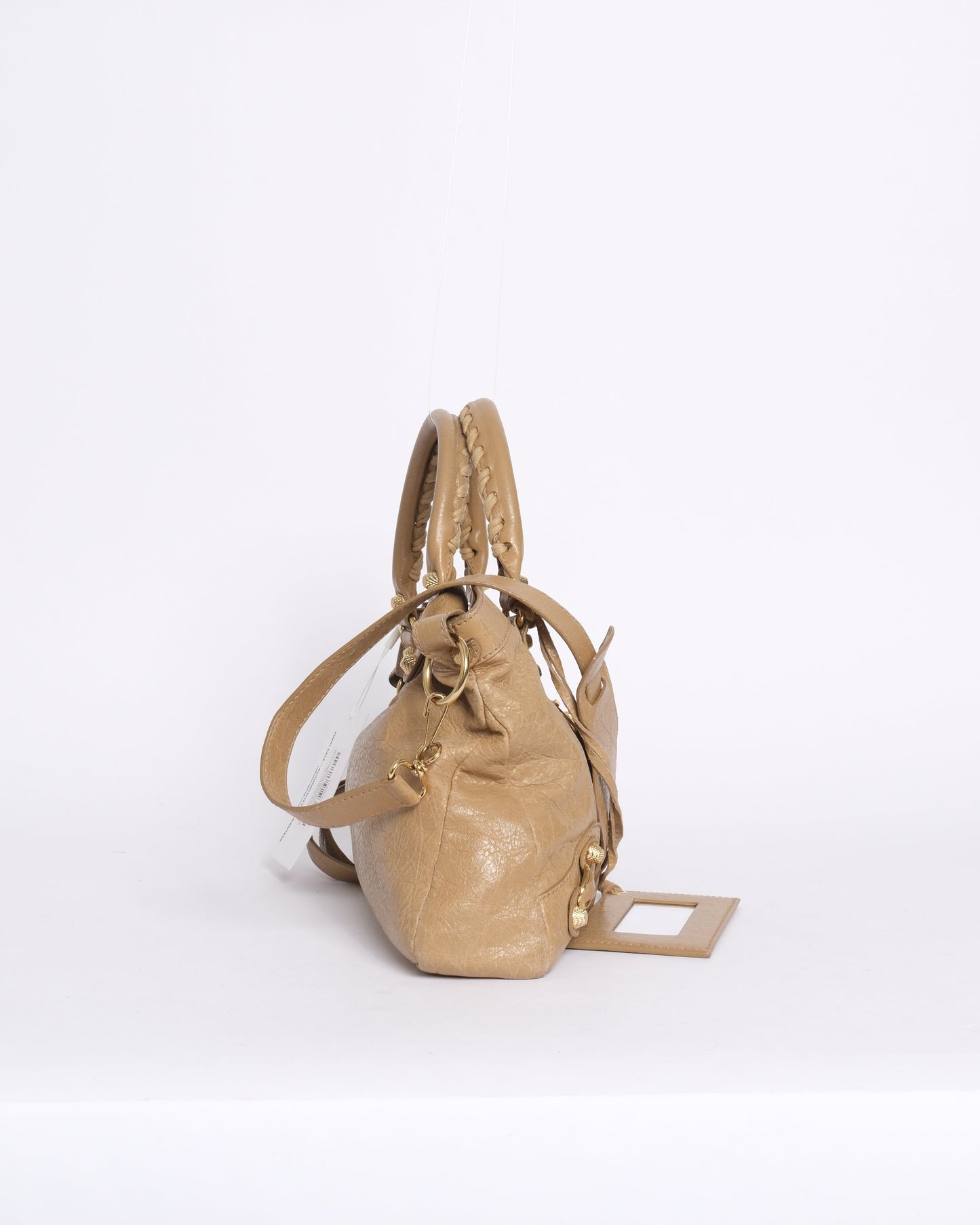 Balenciaga The Town Brown City Bag w/ Crossbody Strap