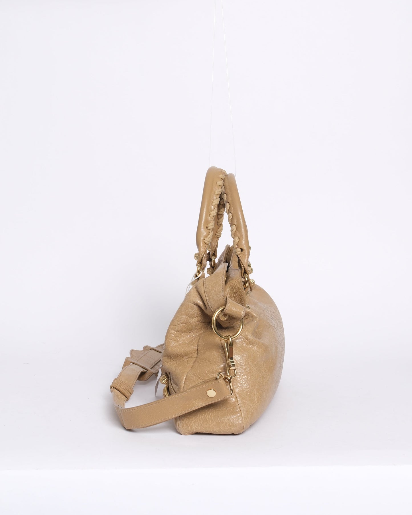 Balenciaga The Town Brown City Bag w/ Crossbody Strap
